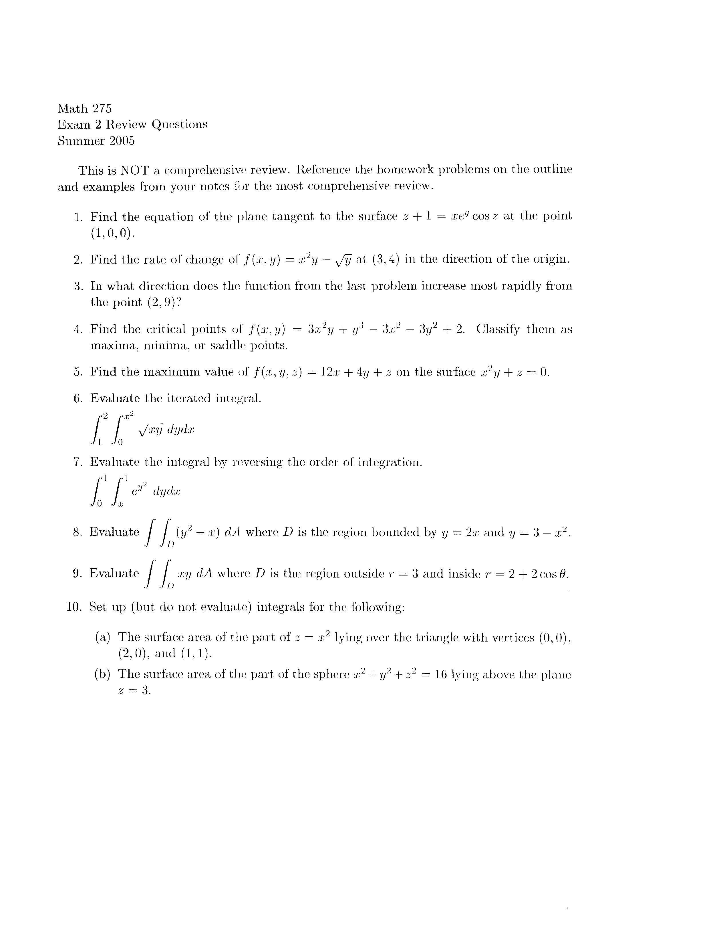 Analytic Geometry and Calculus III