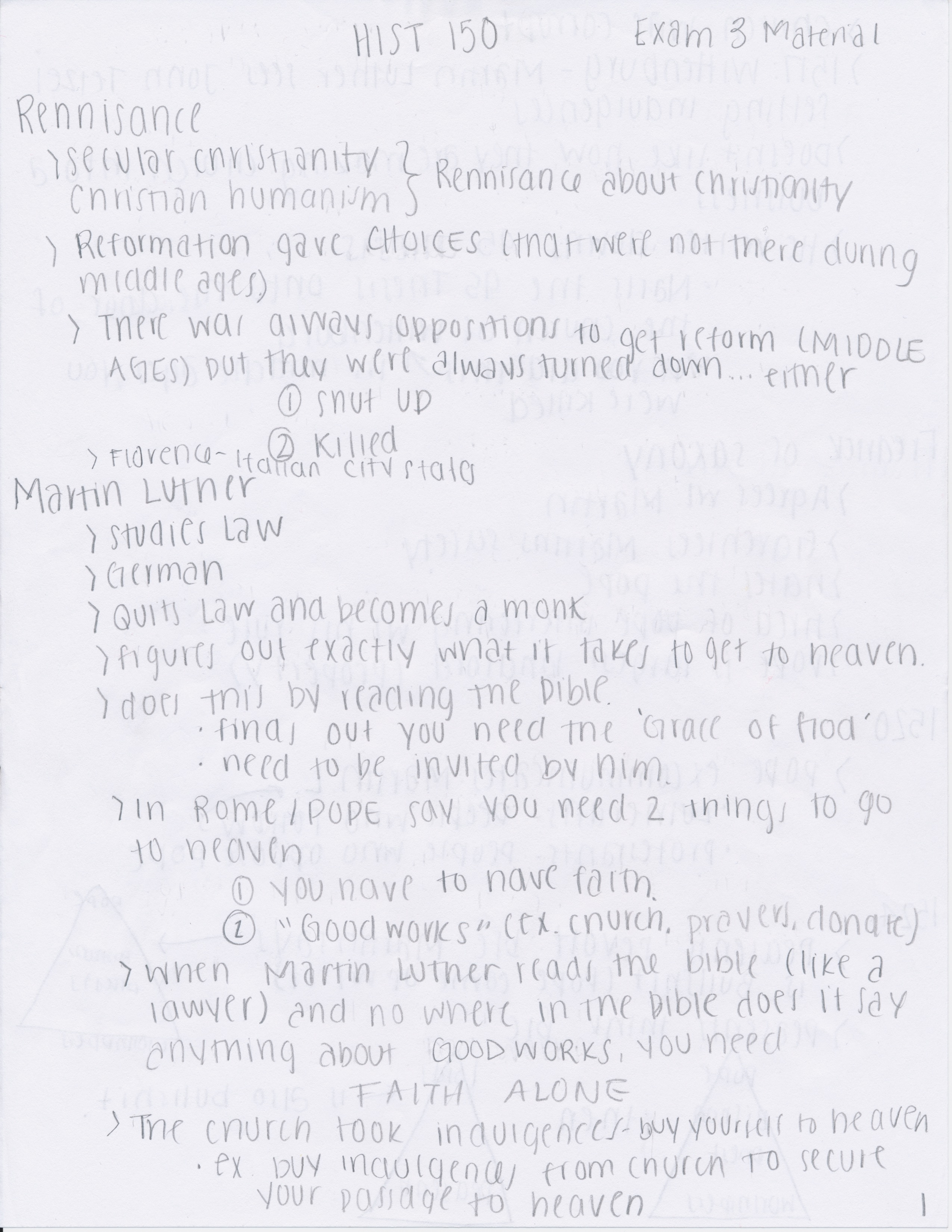 HIST 150 Notes (week of 3/14/2016)