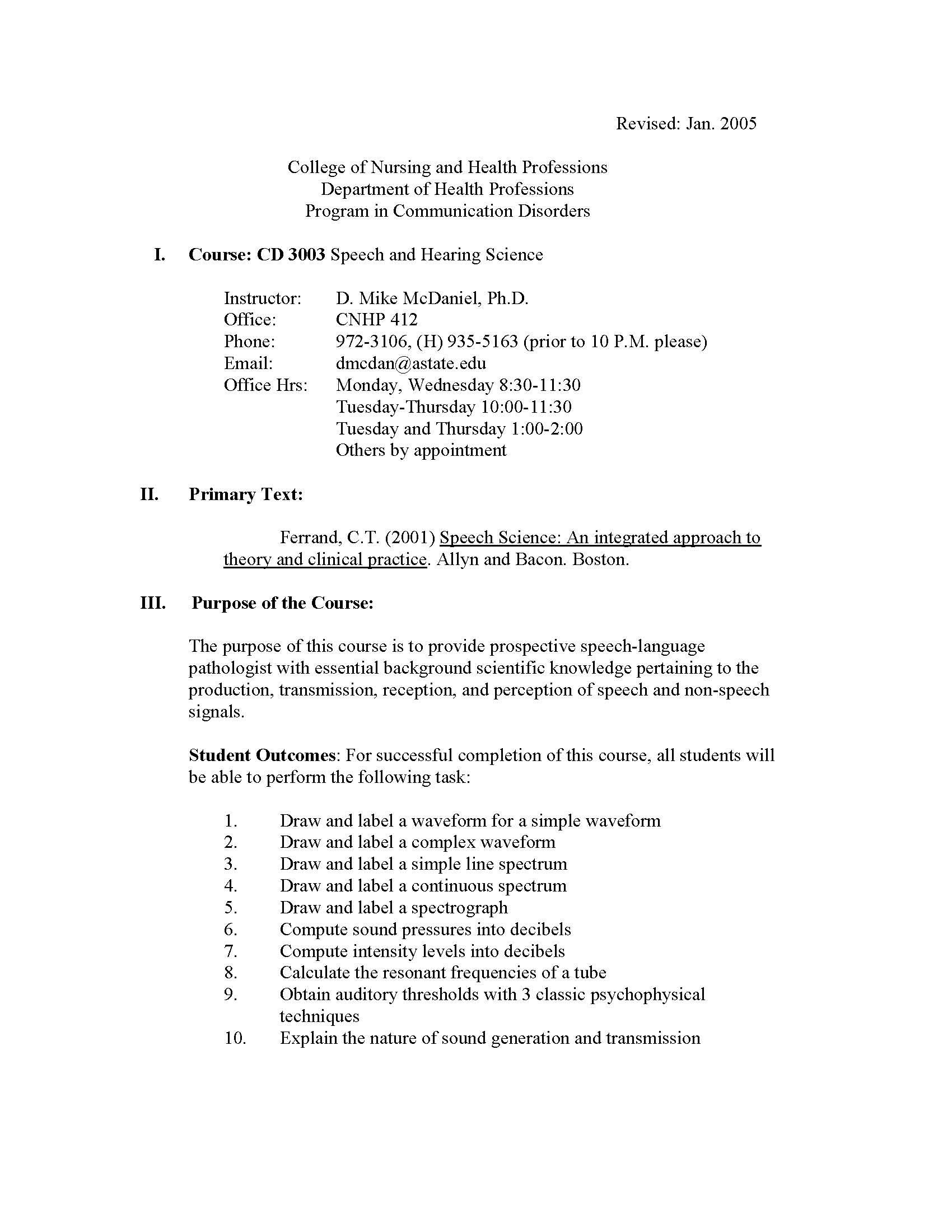 SPEECH AND HEARING SCIENCE