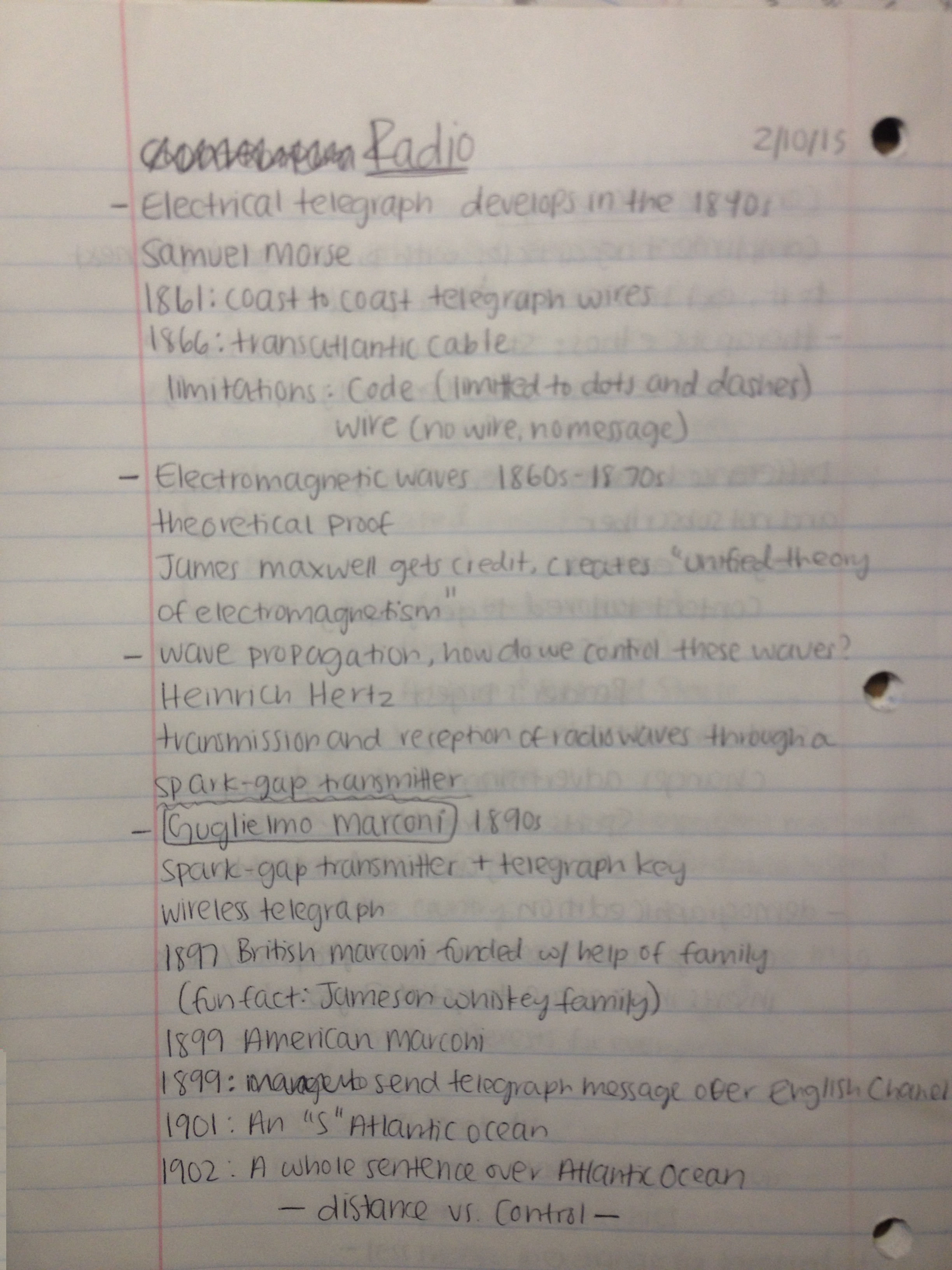 Lecture notes from 2/10-2/13