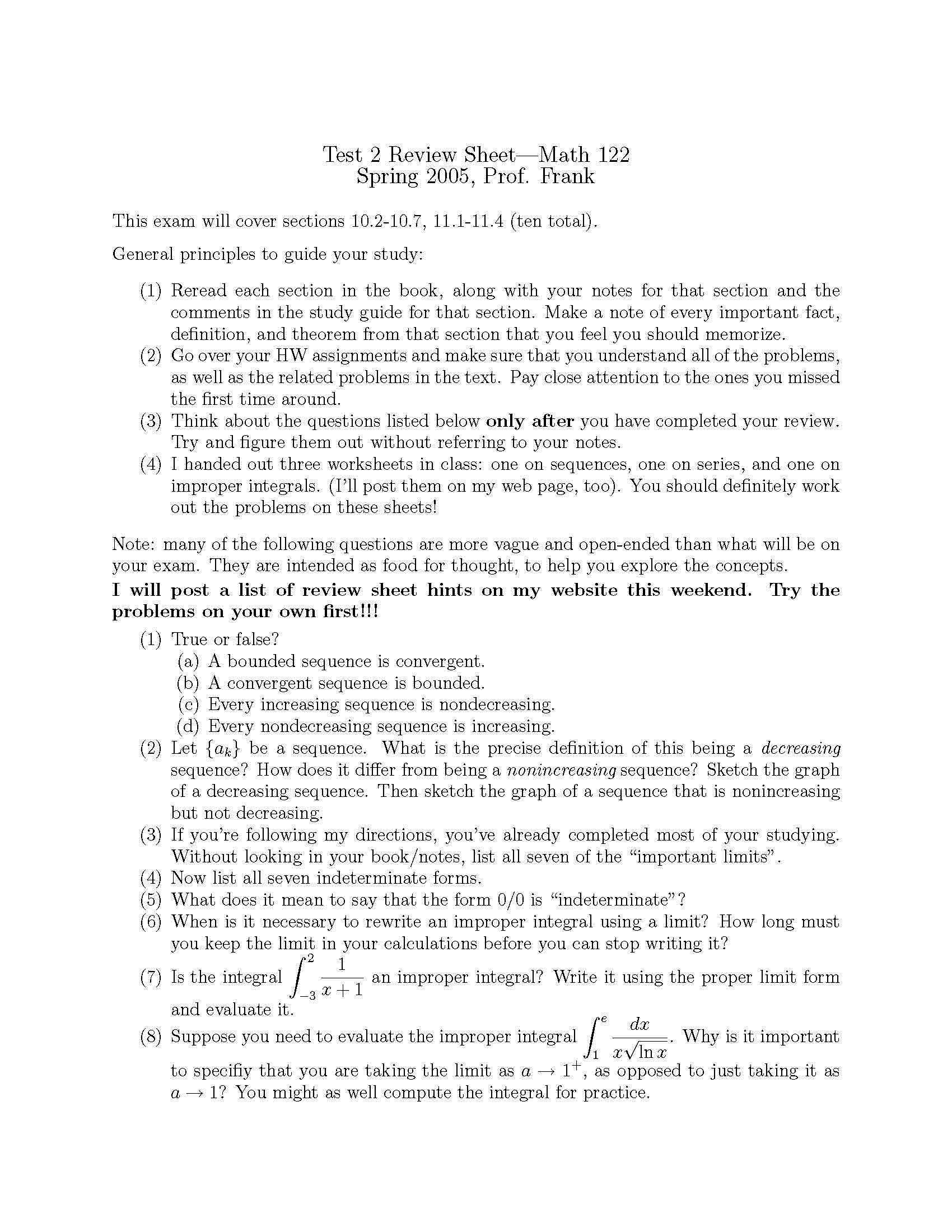 Single Variable Calculus