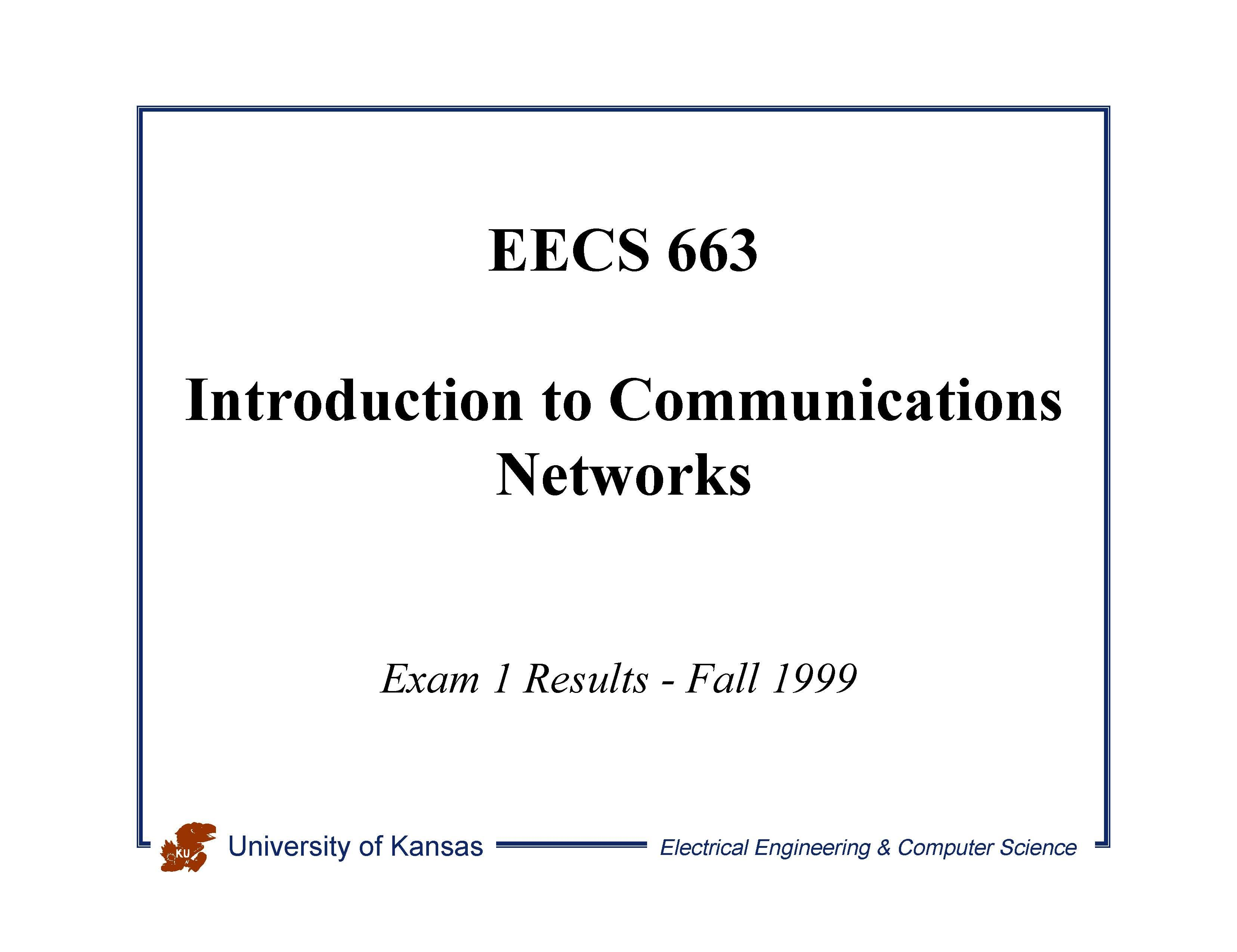 Intr to Communication Networks