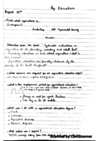 Ag. Education Notes :)