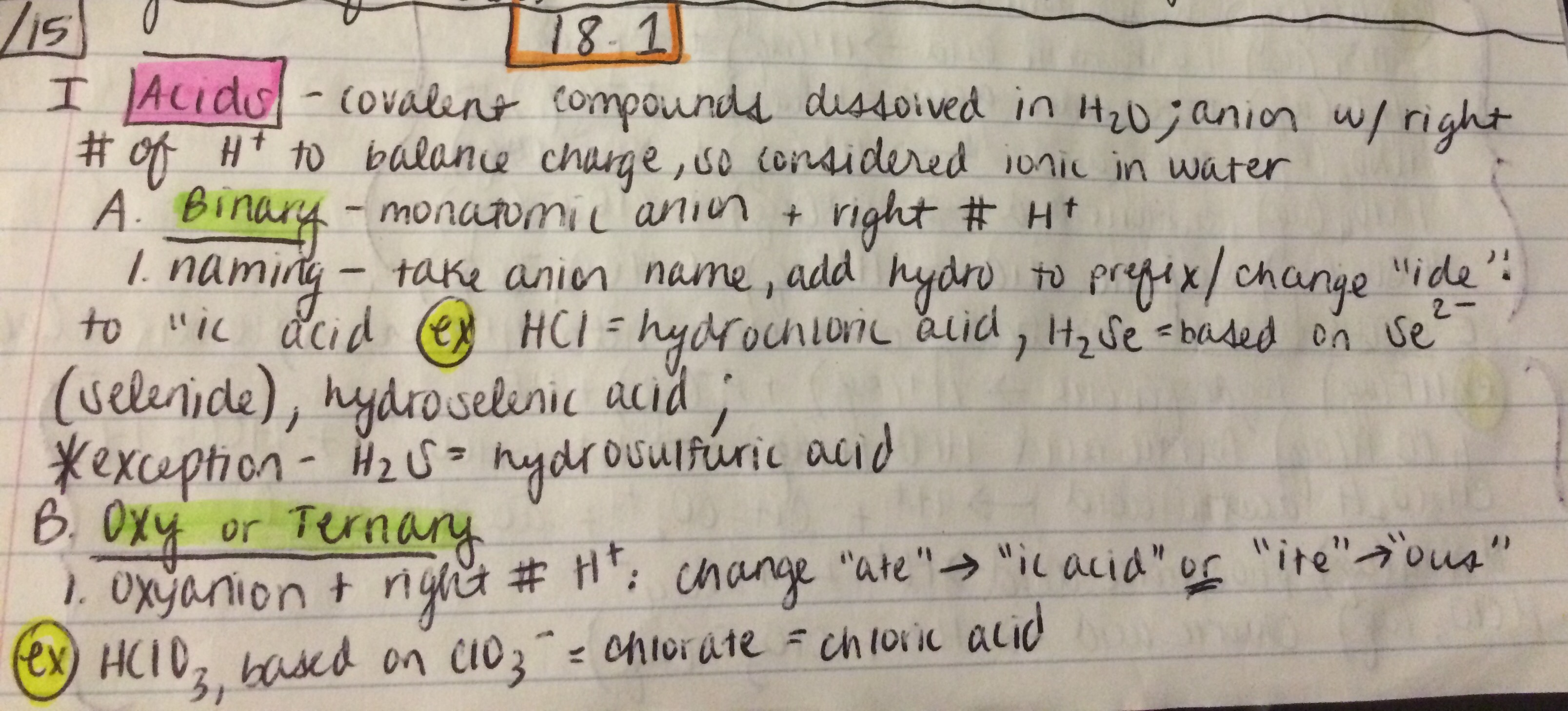 Chapter 18.1-18.4 Lecture and Video Notes
