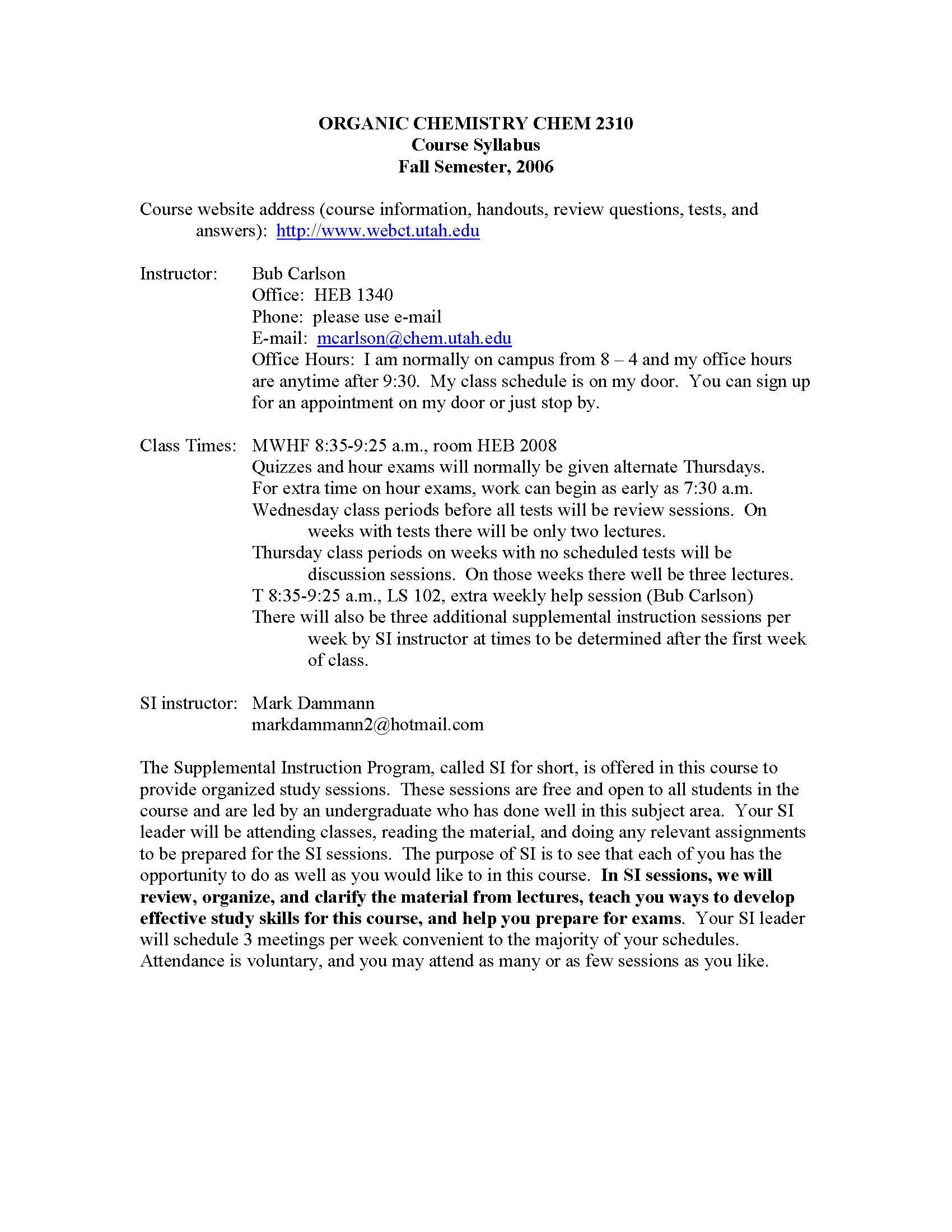 Organic Chemistry I