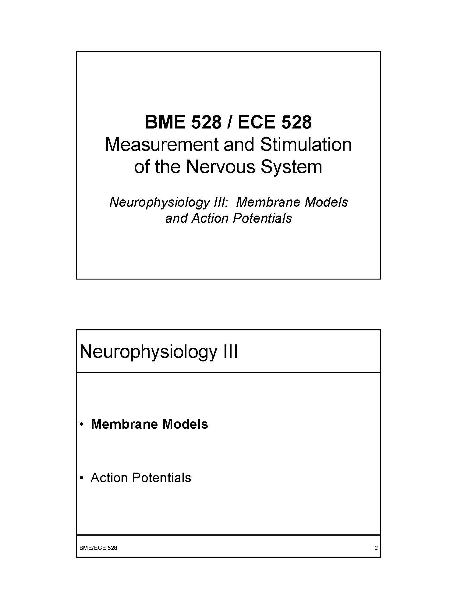 Measurement And Stimulation Of The Nervous System
