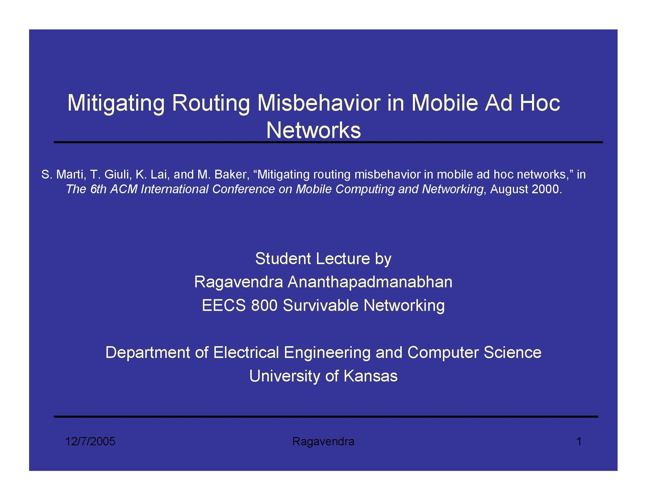Special Topics Algorithms