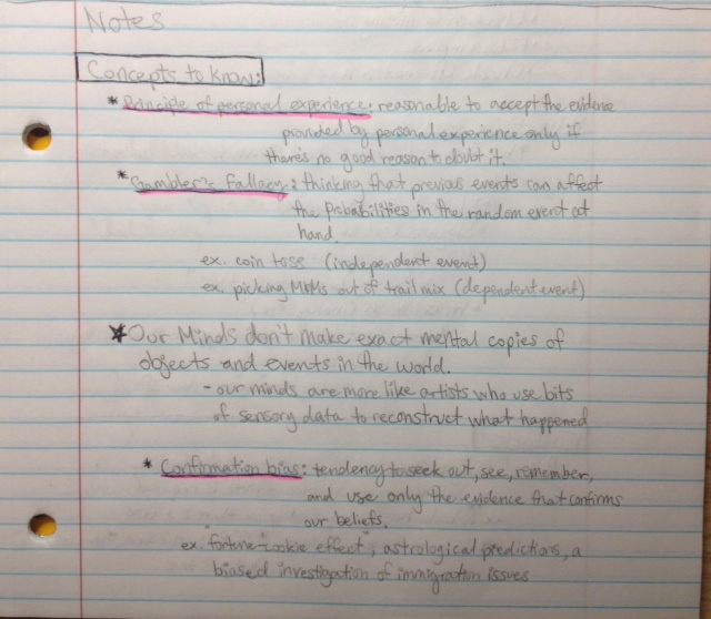 Notes for 2/18 + Fallacy Presentations