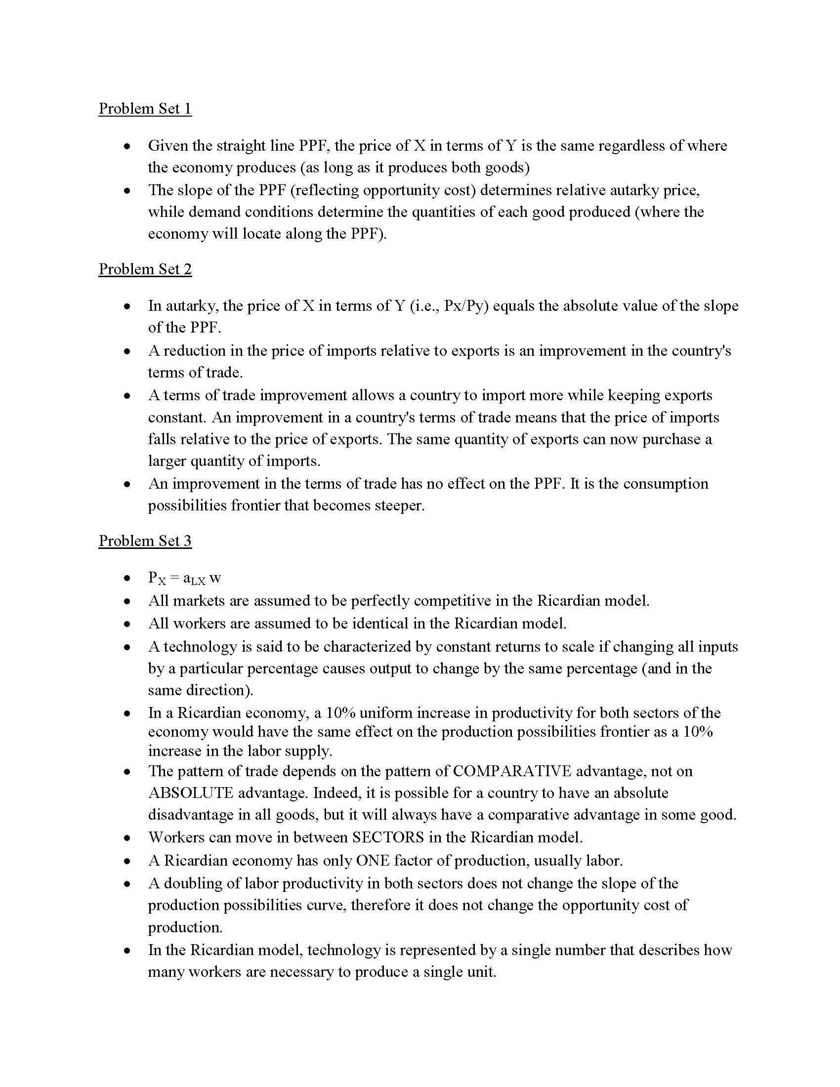 Survey of Interntl Economics