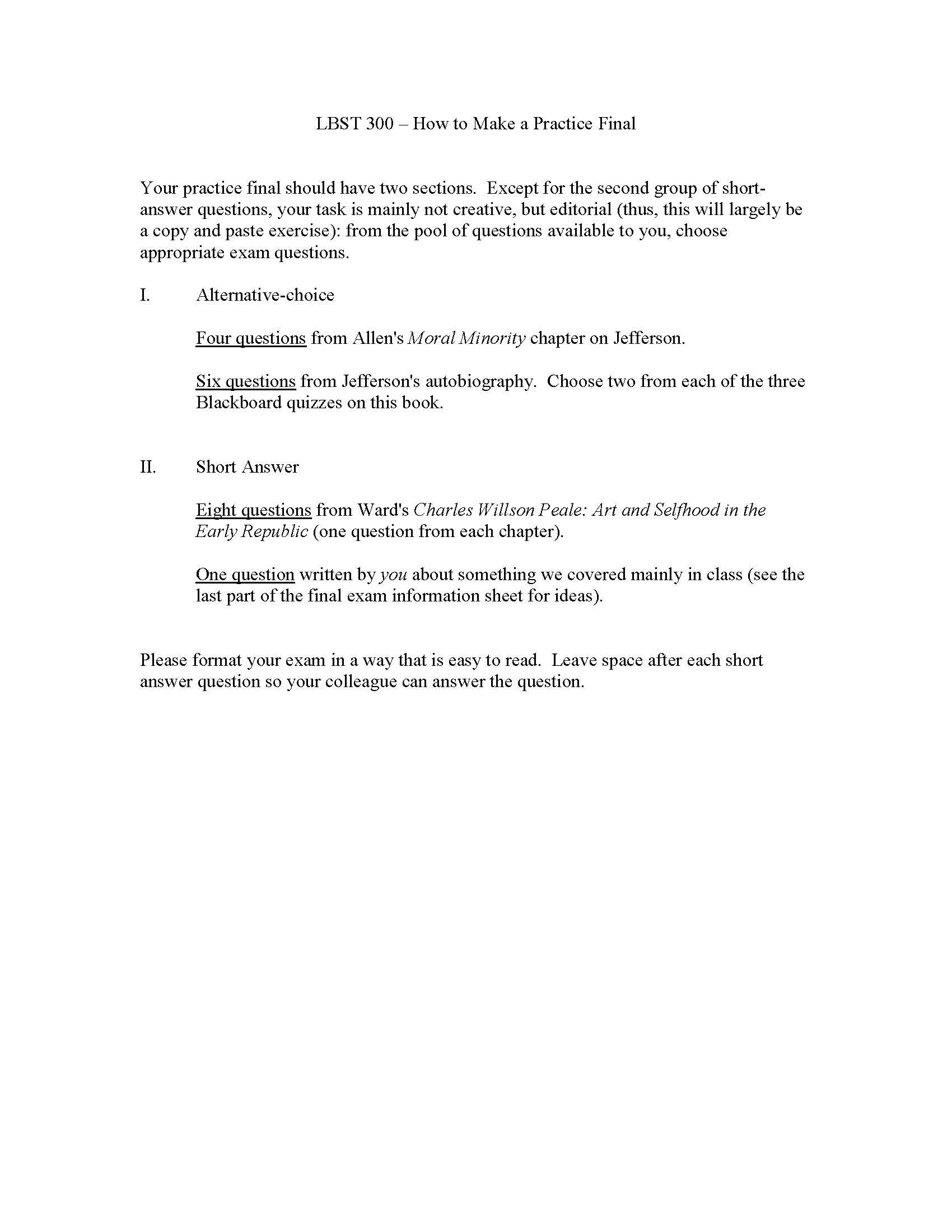 Introduction to Liberal Studies