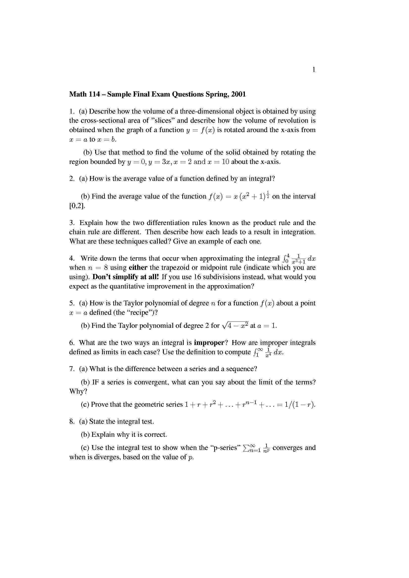 Recitation for Lecture 001