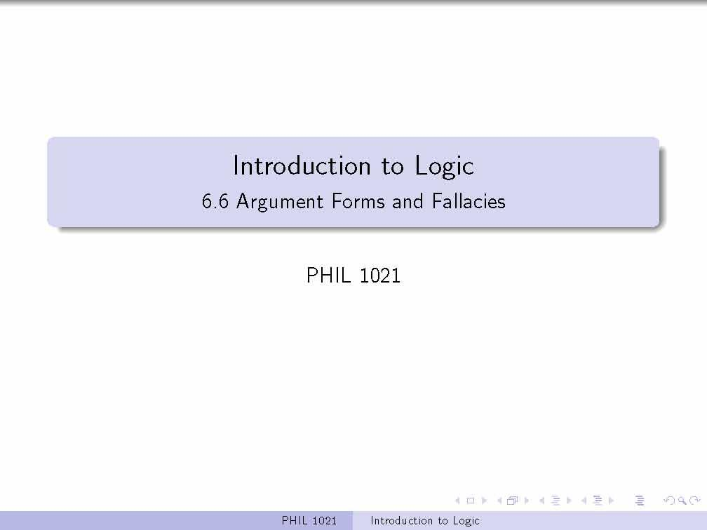 INTRO TO LOGIC
