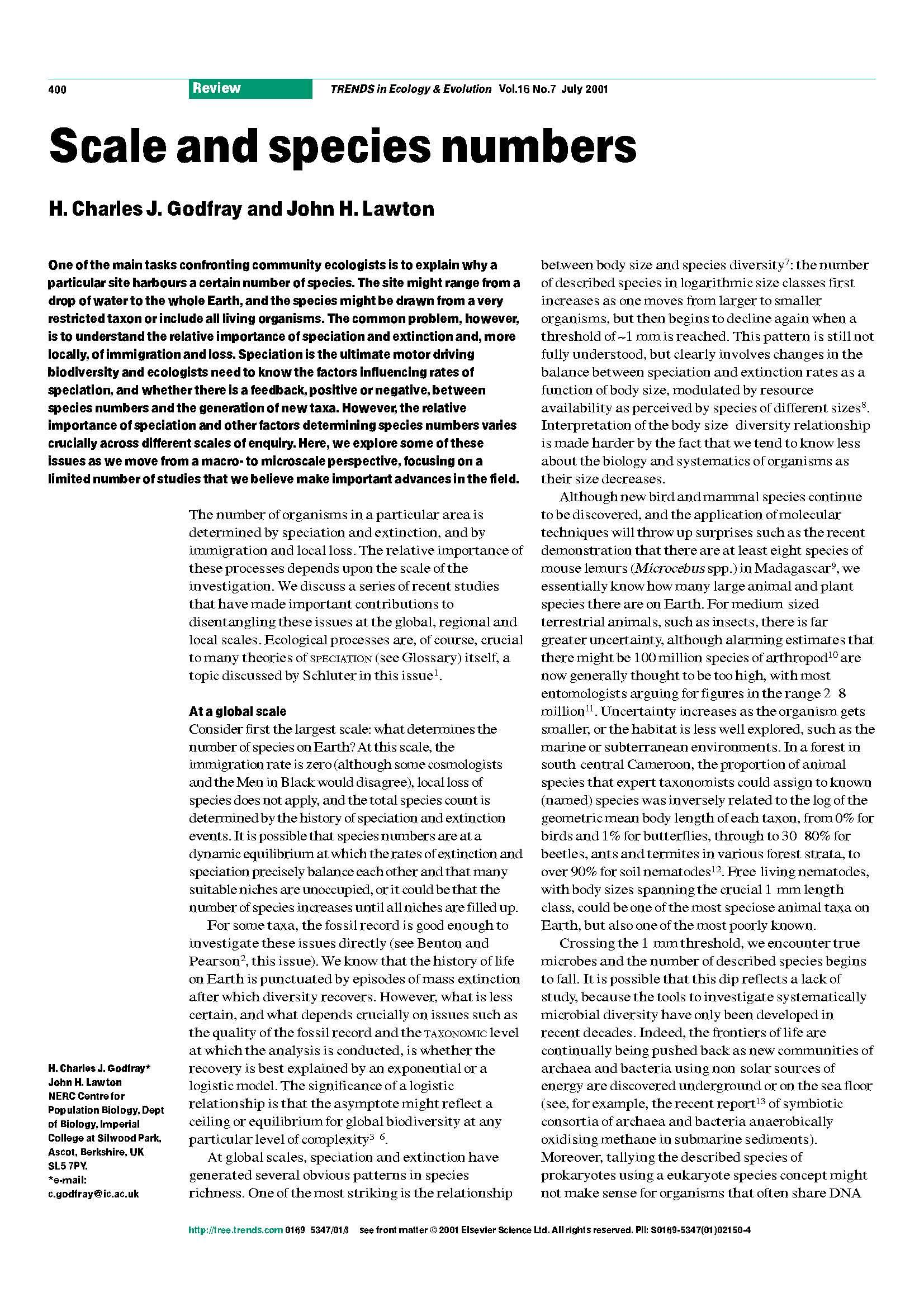 CONSERVATION BIOLOGY