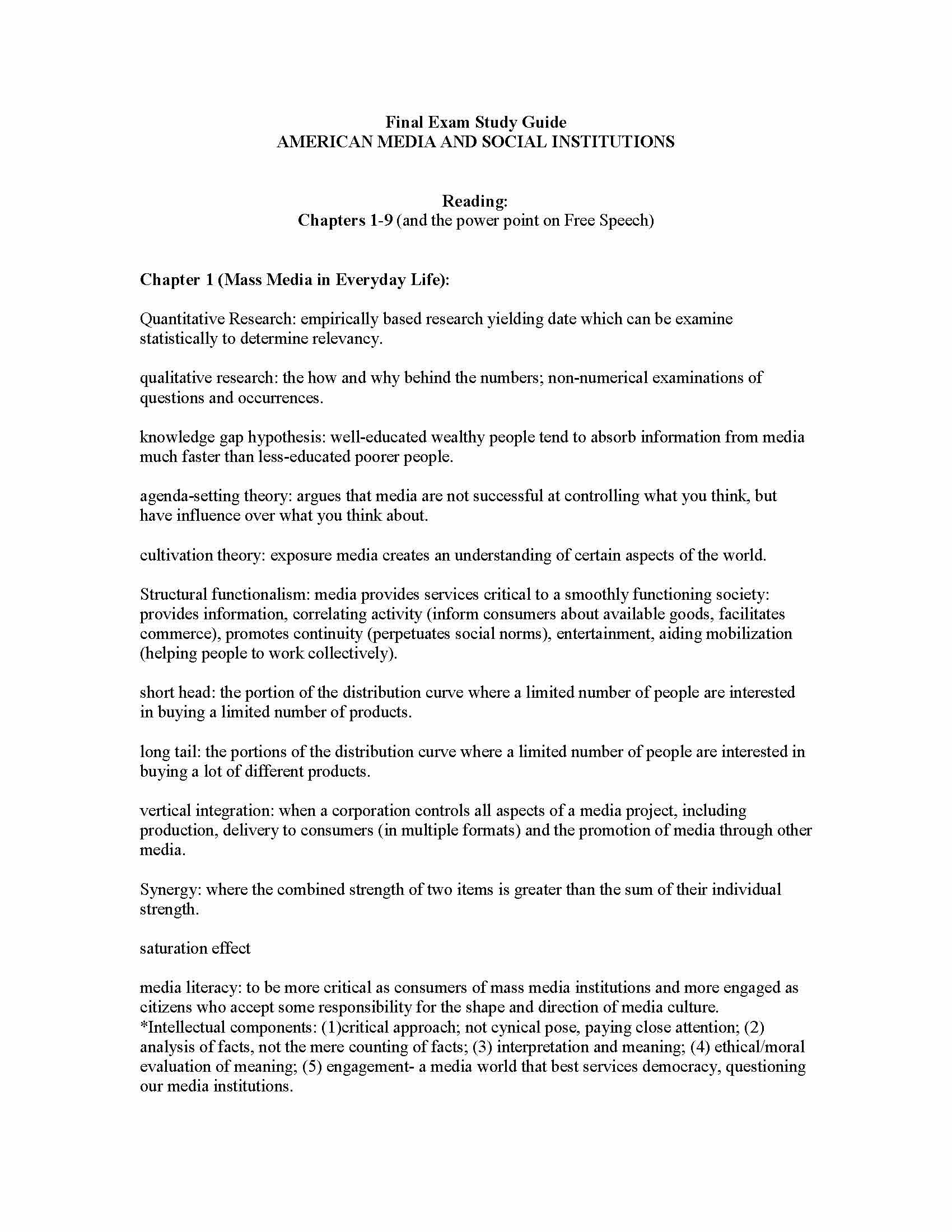 American Media and Social Institutions