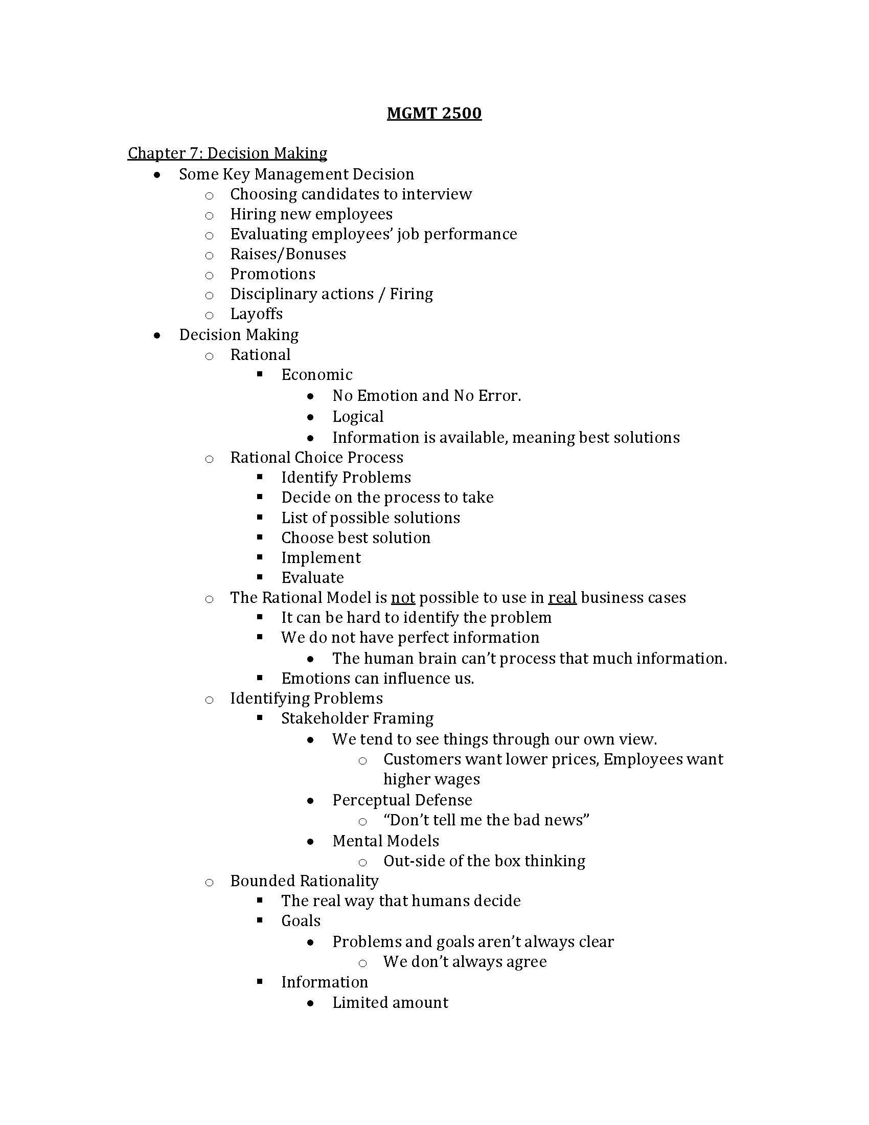 Organizational Behavior