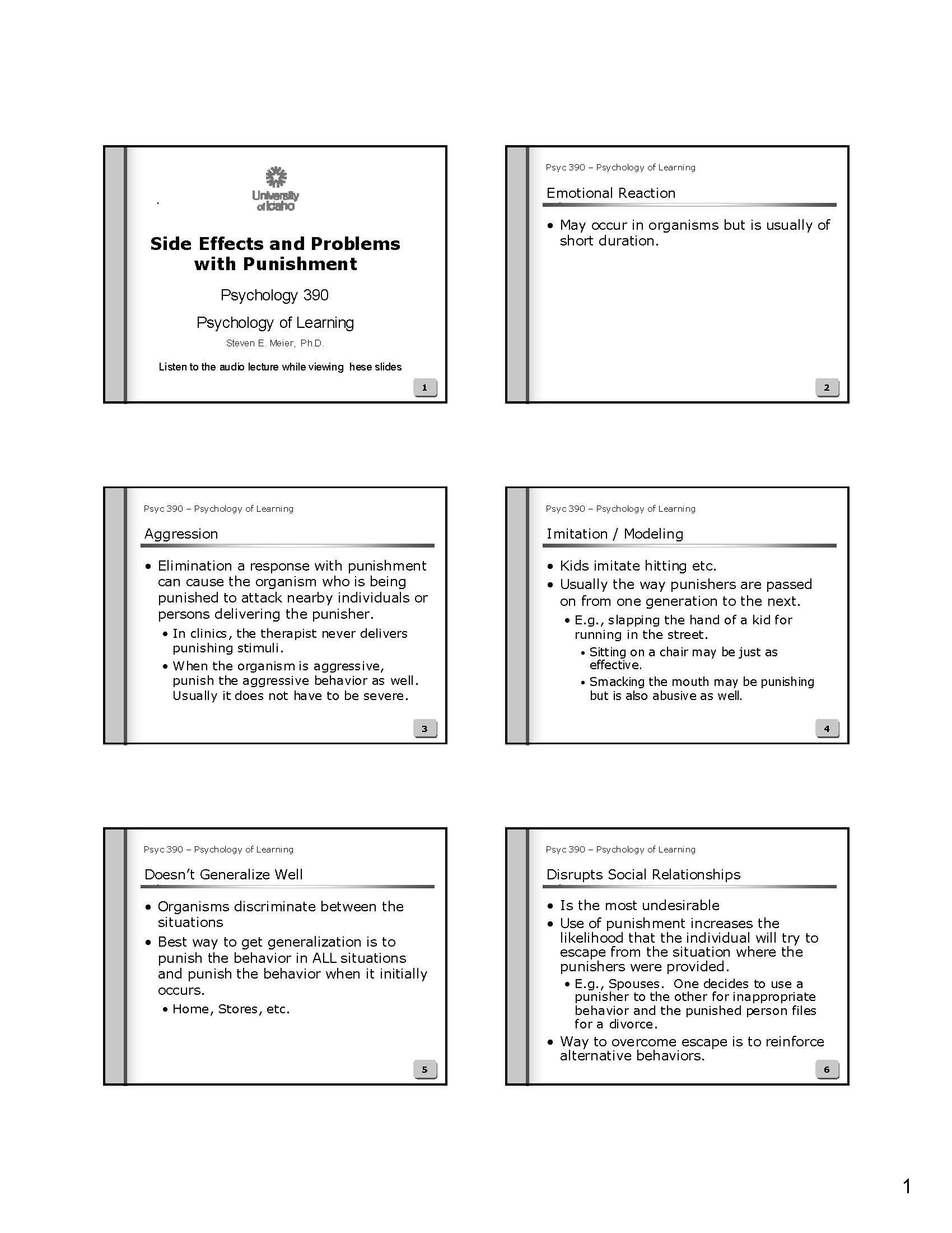 Psychology of Learning