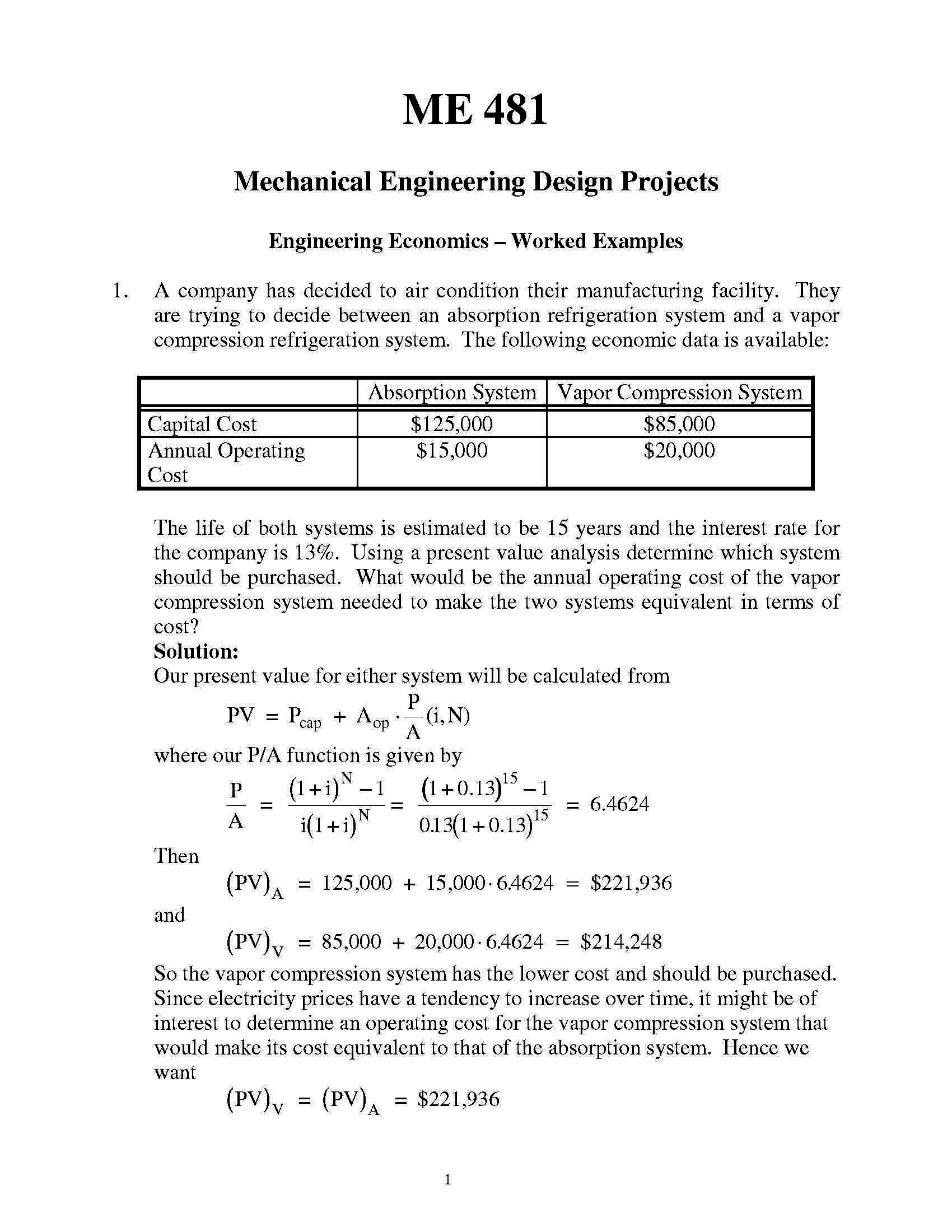 Mechan Engin Design Projects