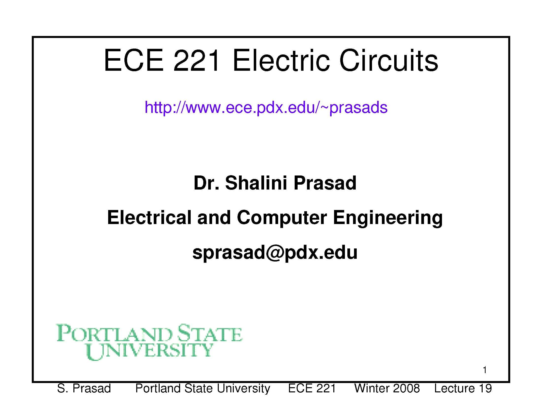 ELECTRIC CIRCUIT ANALYS II