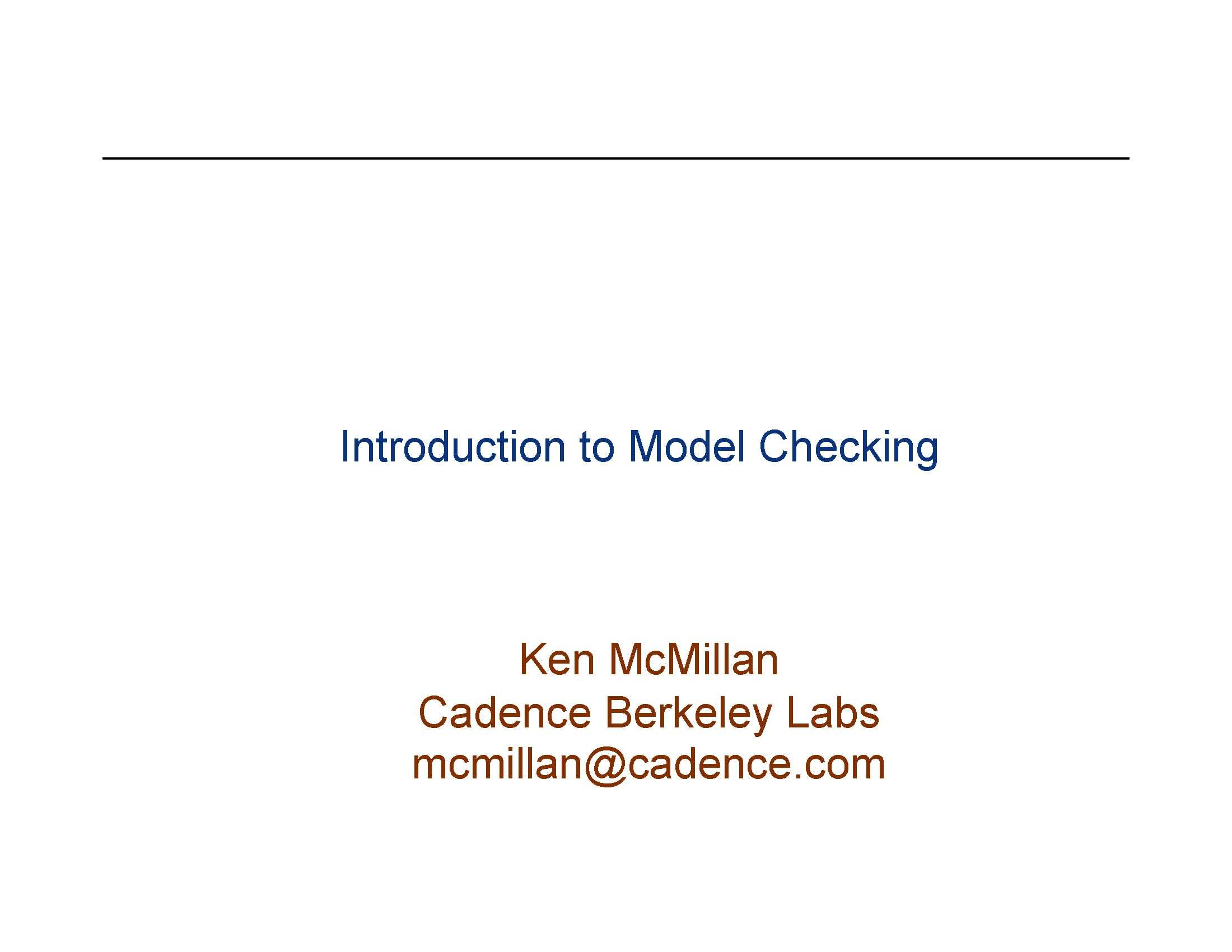 Software Modeling and Analysis