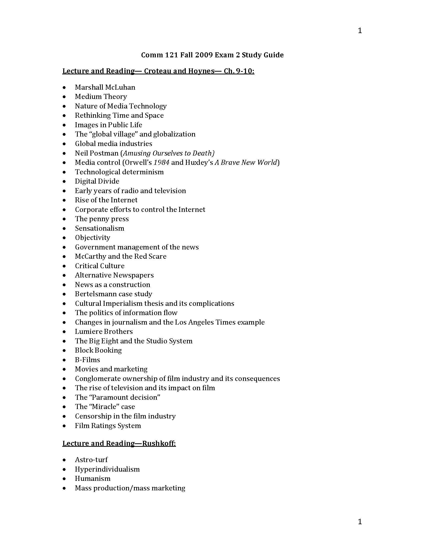 Intro to Media and Culture