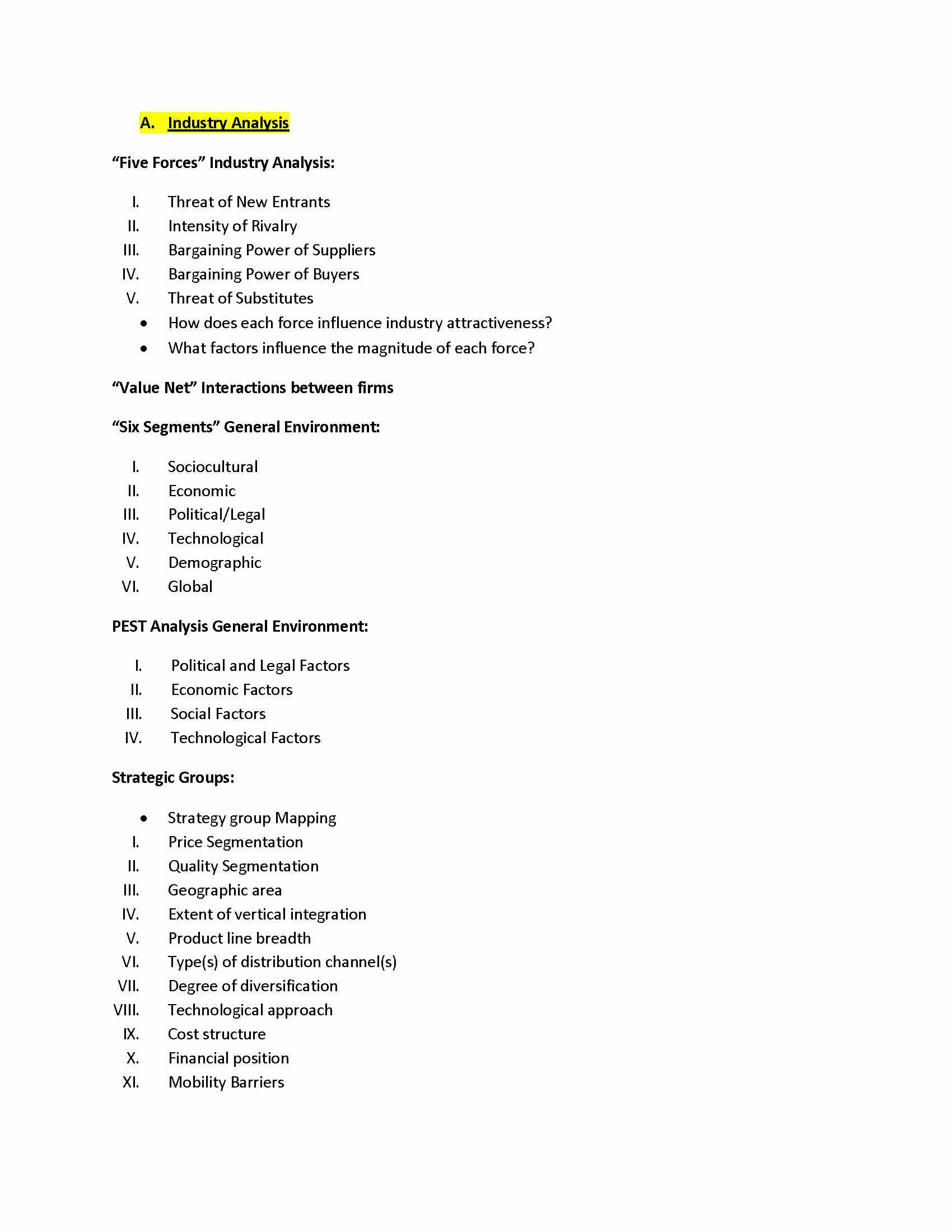 Competitive Strategy