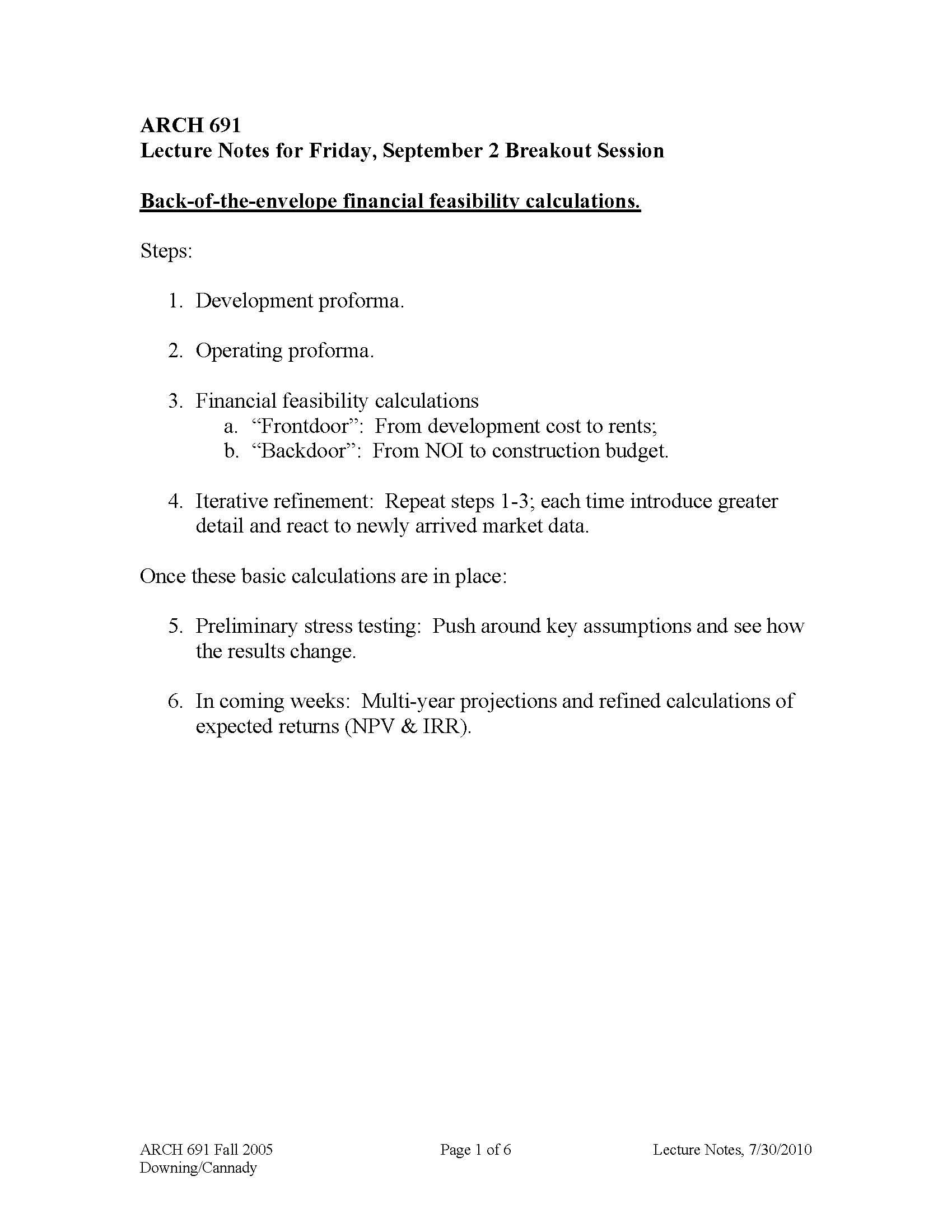 ARCHITECTURAL PROBLEMS SEMINAR