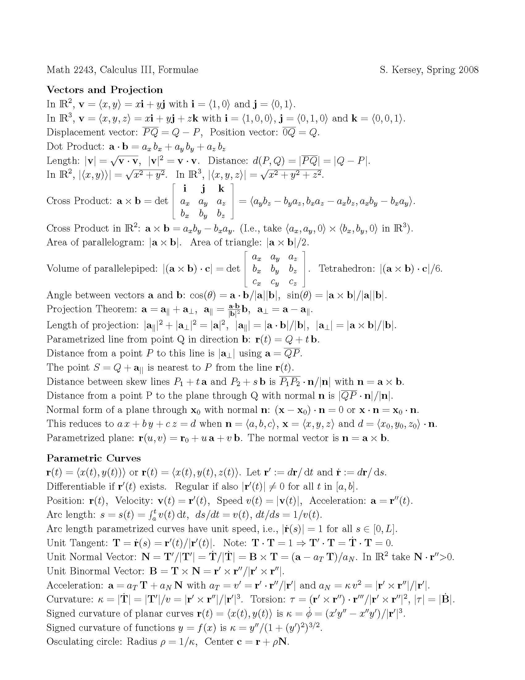 Calculus III