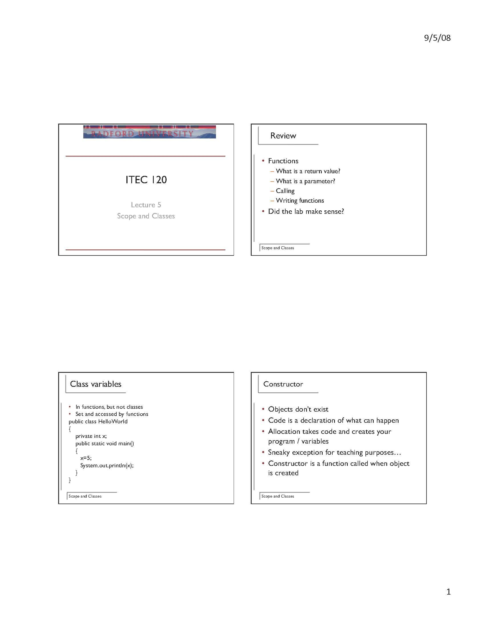 Principles of Computer Science I