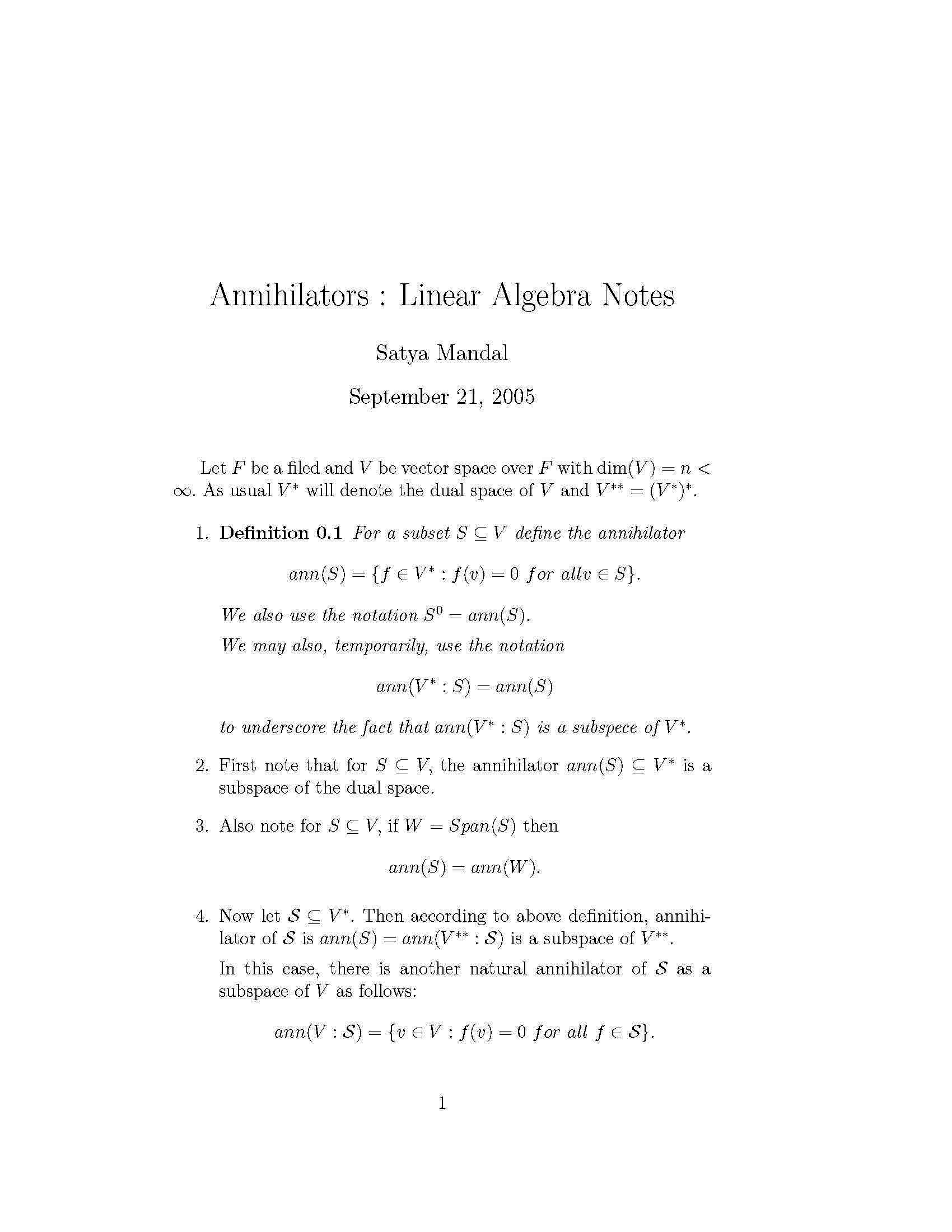 Linear Algebra II