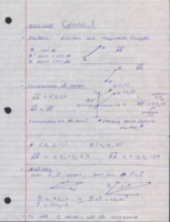 Week 1 Lecture Notes - Vectors and Planes