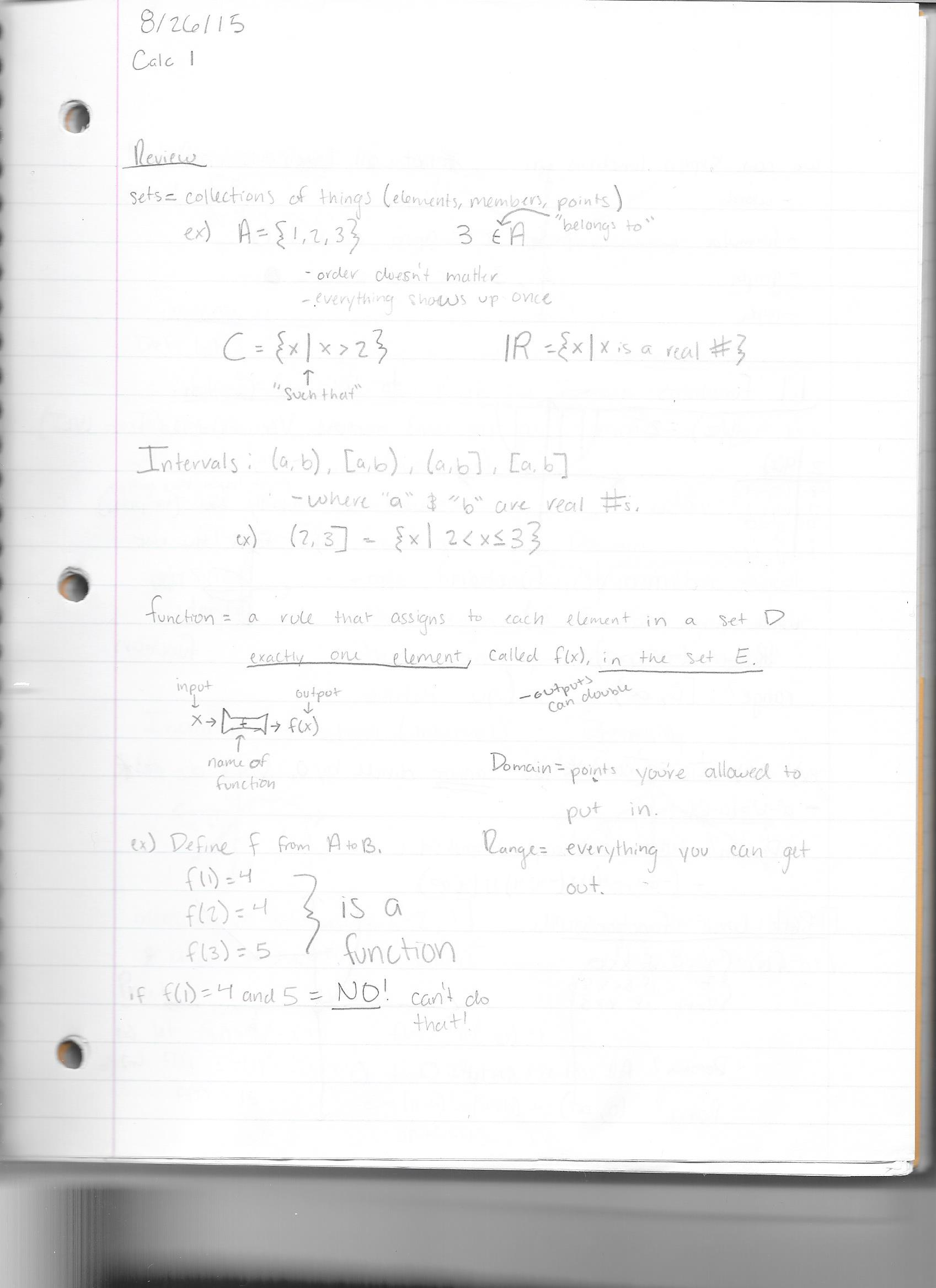 Week one of notes
