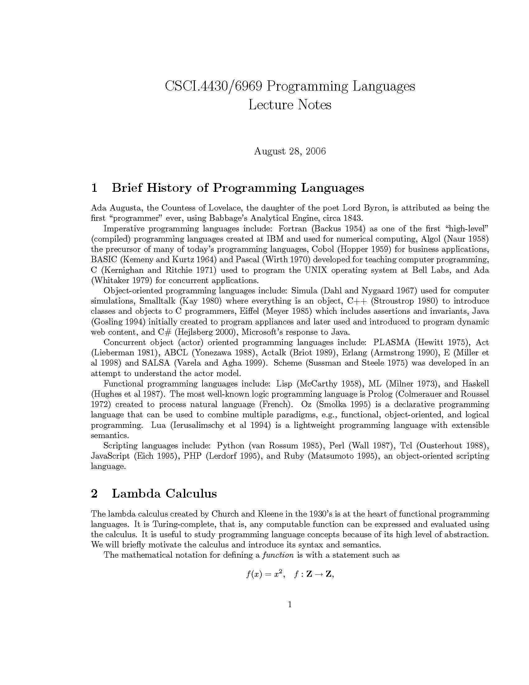 PROGRAMMING LANGUAGES