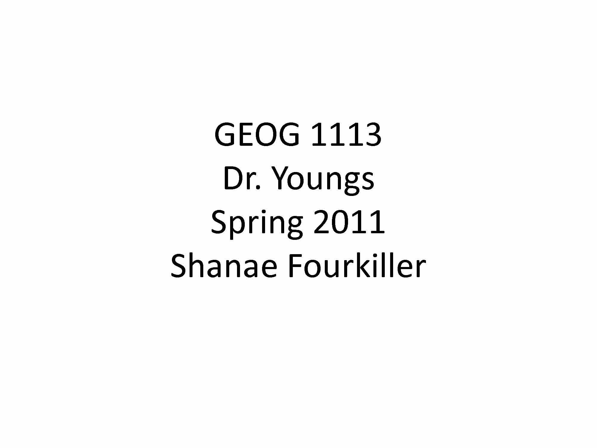 INTRO TO CULTURAL GEOG