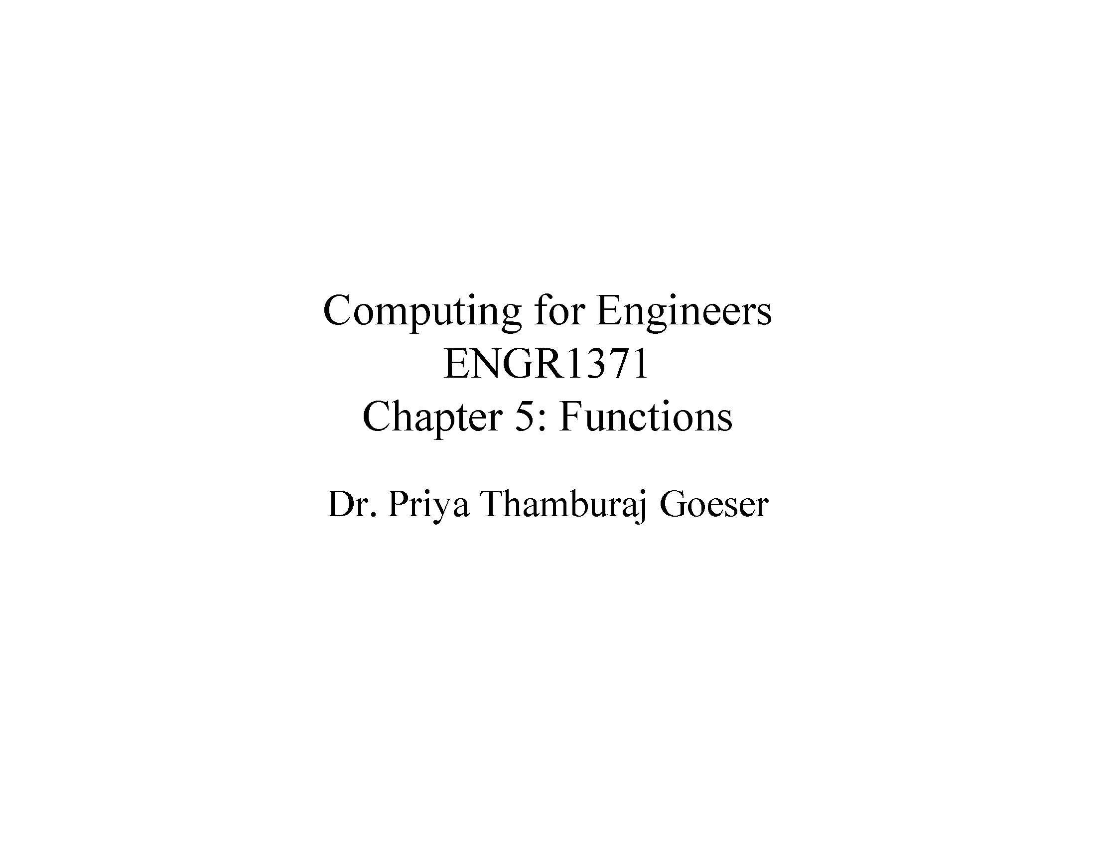 COMPUTING FOR ENGINEERS