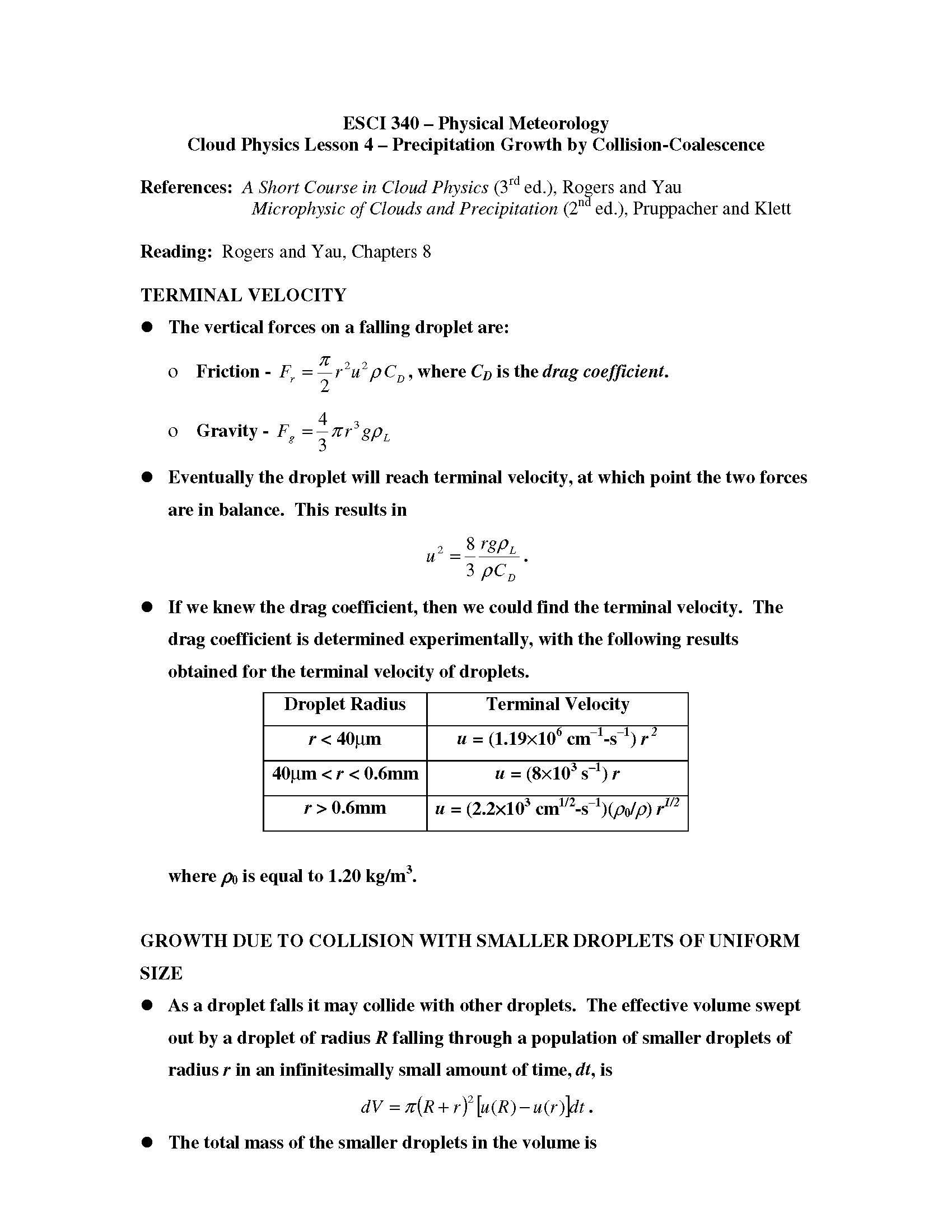 Physical Meteorology