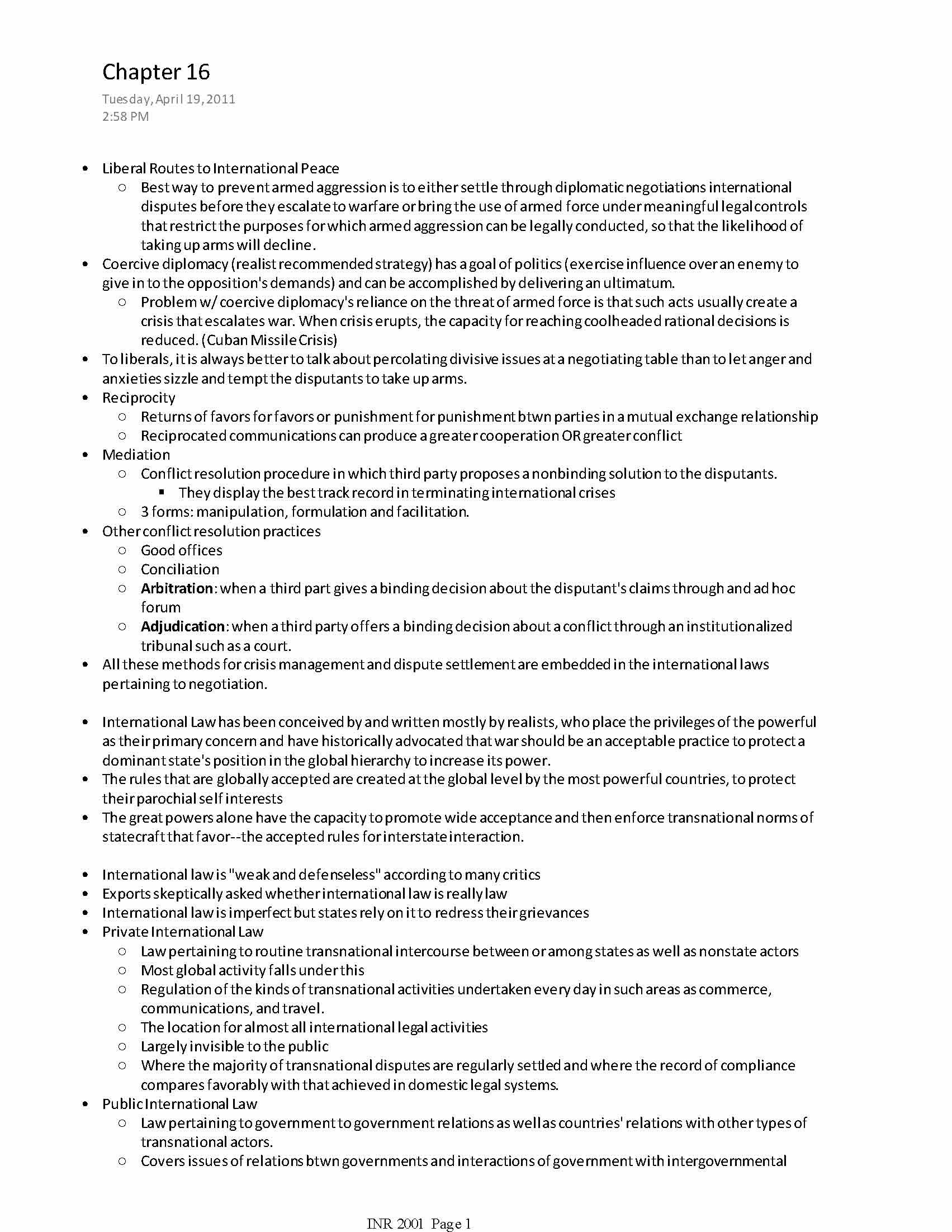 INTERNATIONAL RELATNS