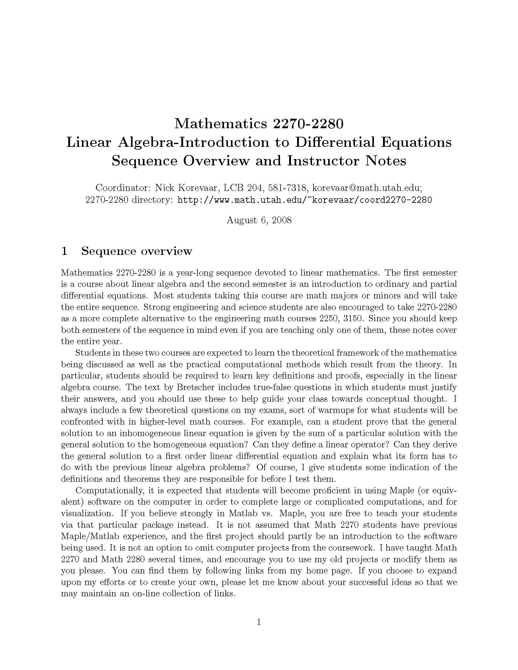 Linear Algebra