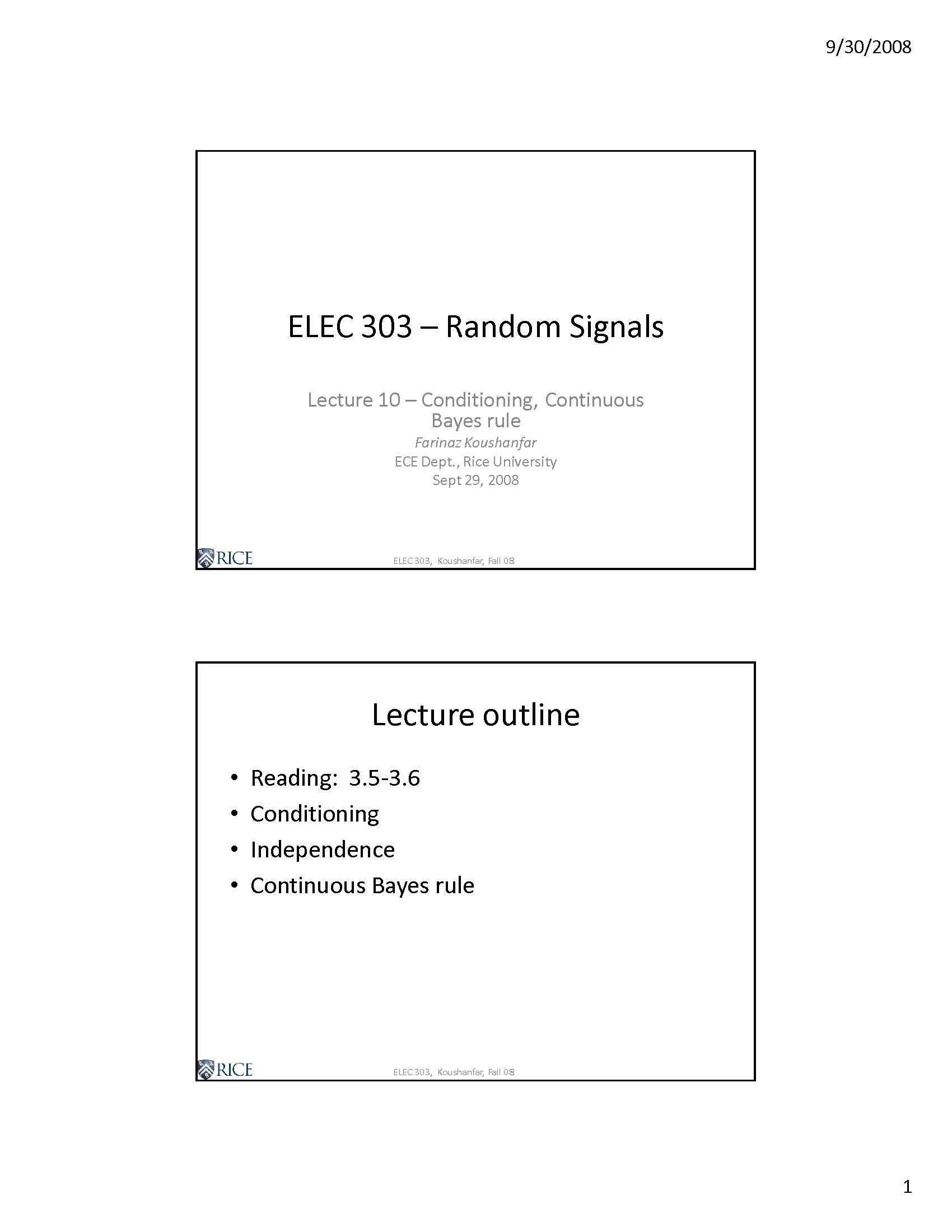 RANDOM SIGNALS IN ELECTRICAL ENGINEERING SYSTEMS