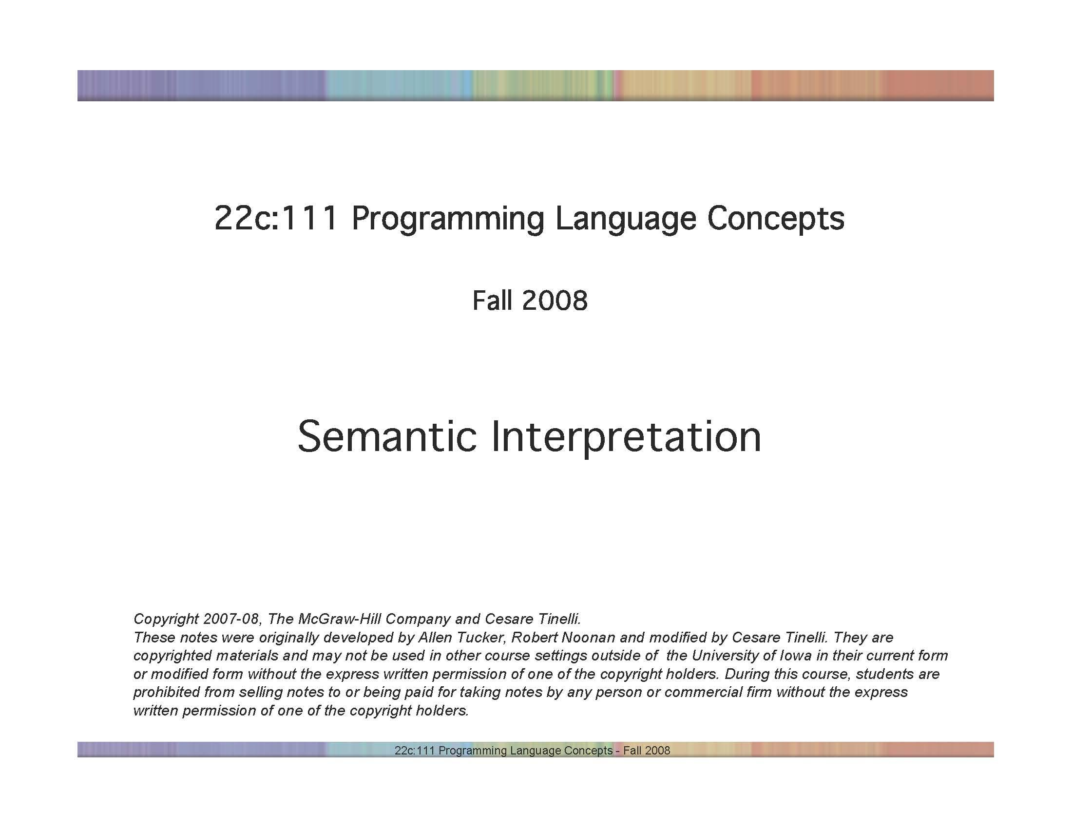 Programming Language Concepts