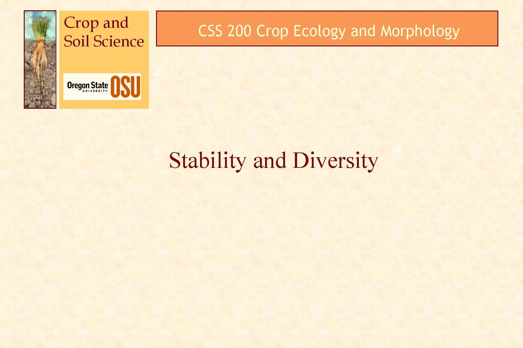 CROP ECOLOGY AND MORPHOLOGY