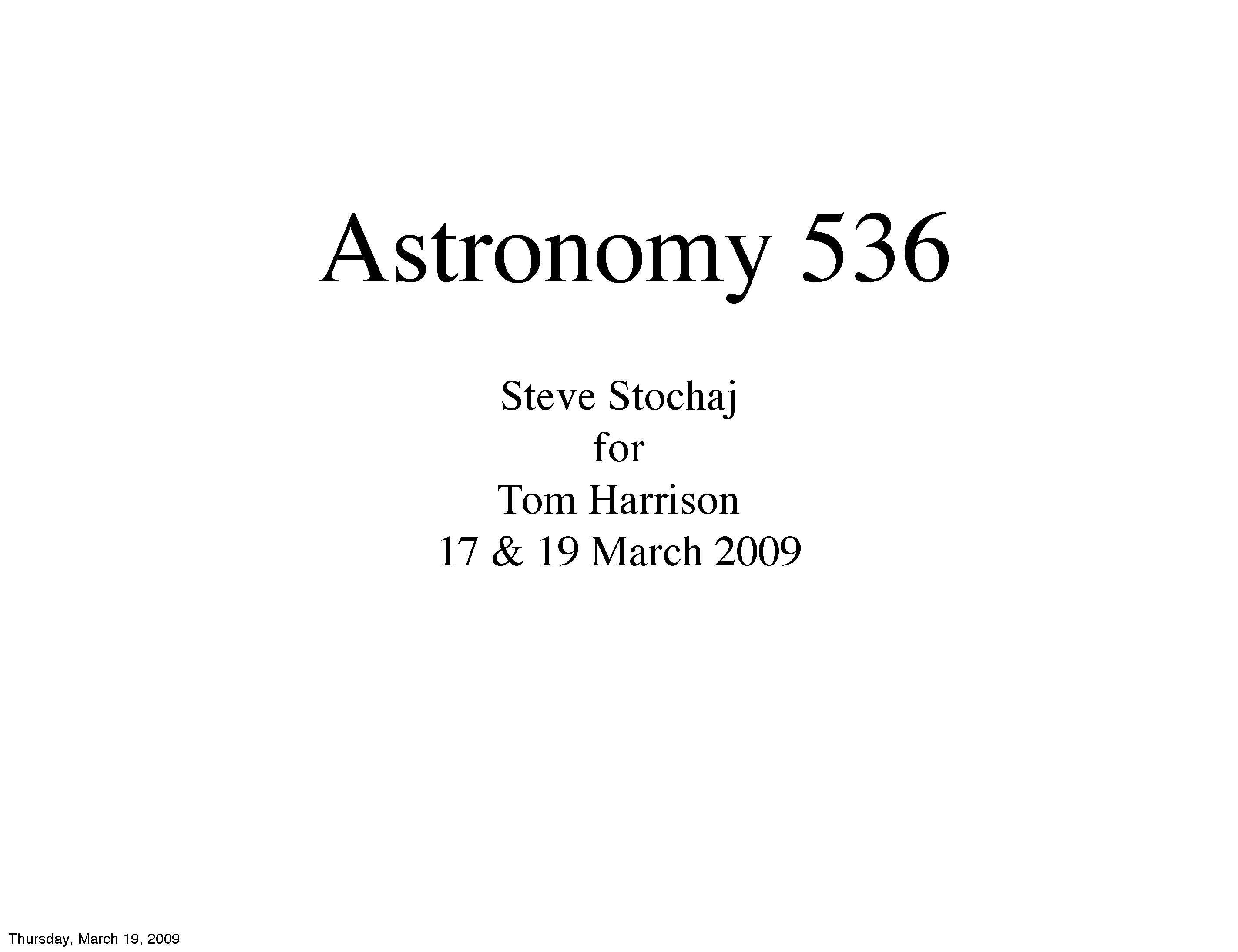 Observational Techniques in Astronomy II (s)