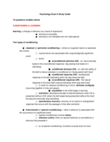 Psychology Study Guide Test II