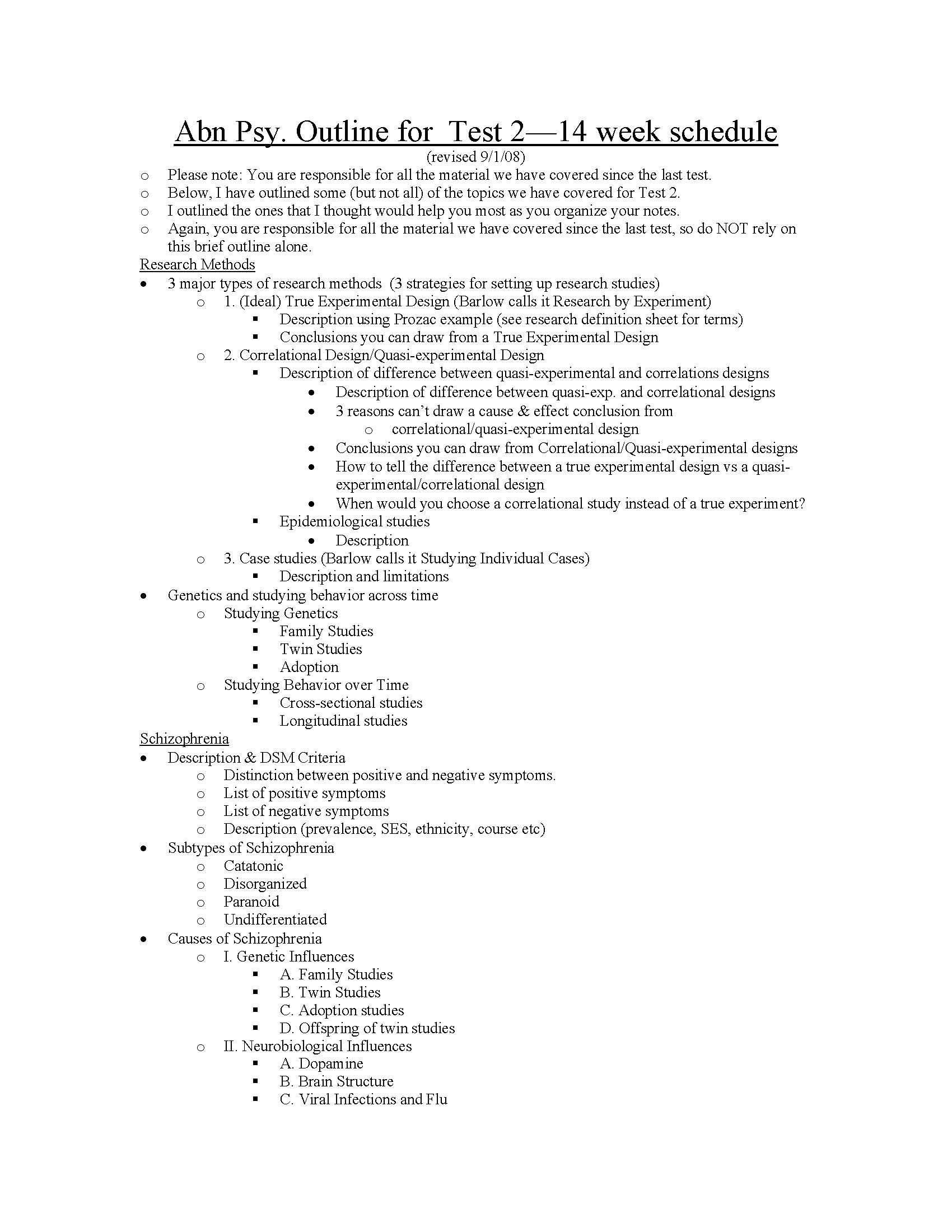 Abnormal Psychology