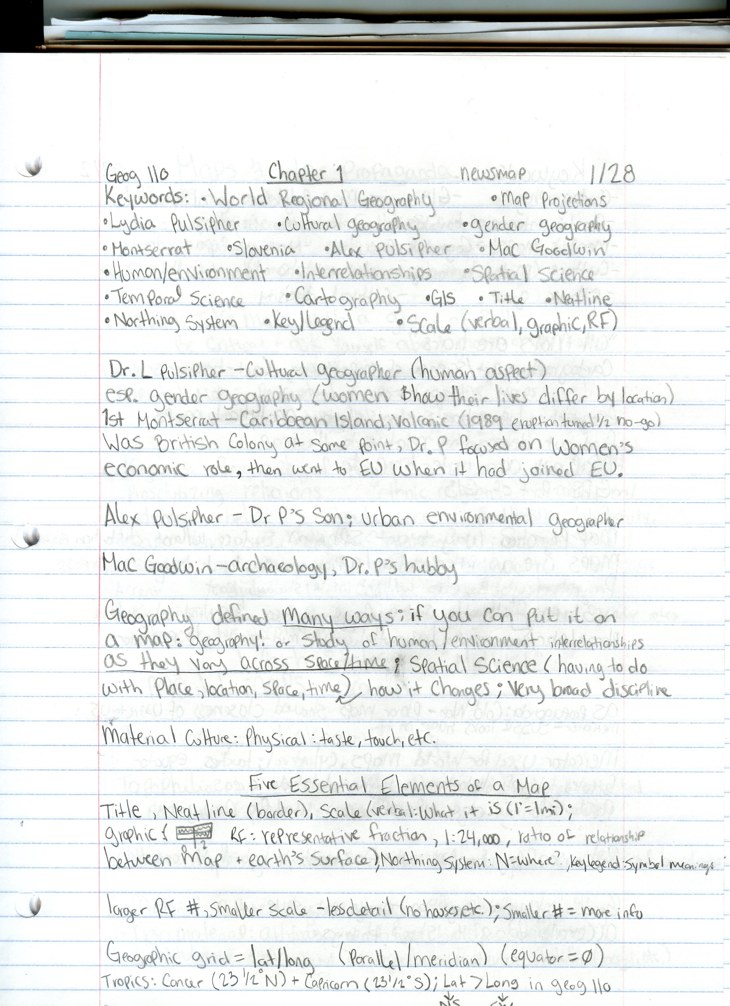 Honors Geog 110: World Regional Geography Week 1 and 2 Notes