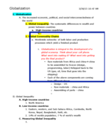 Globalizatin Notes