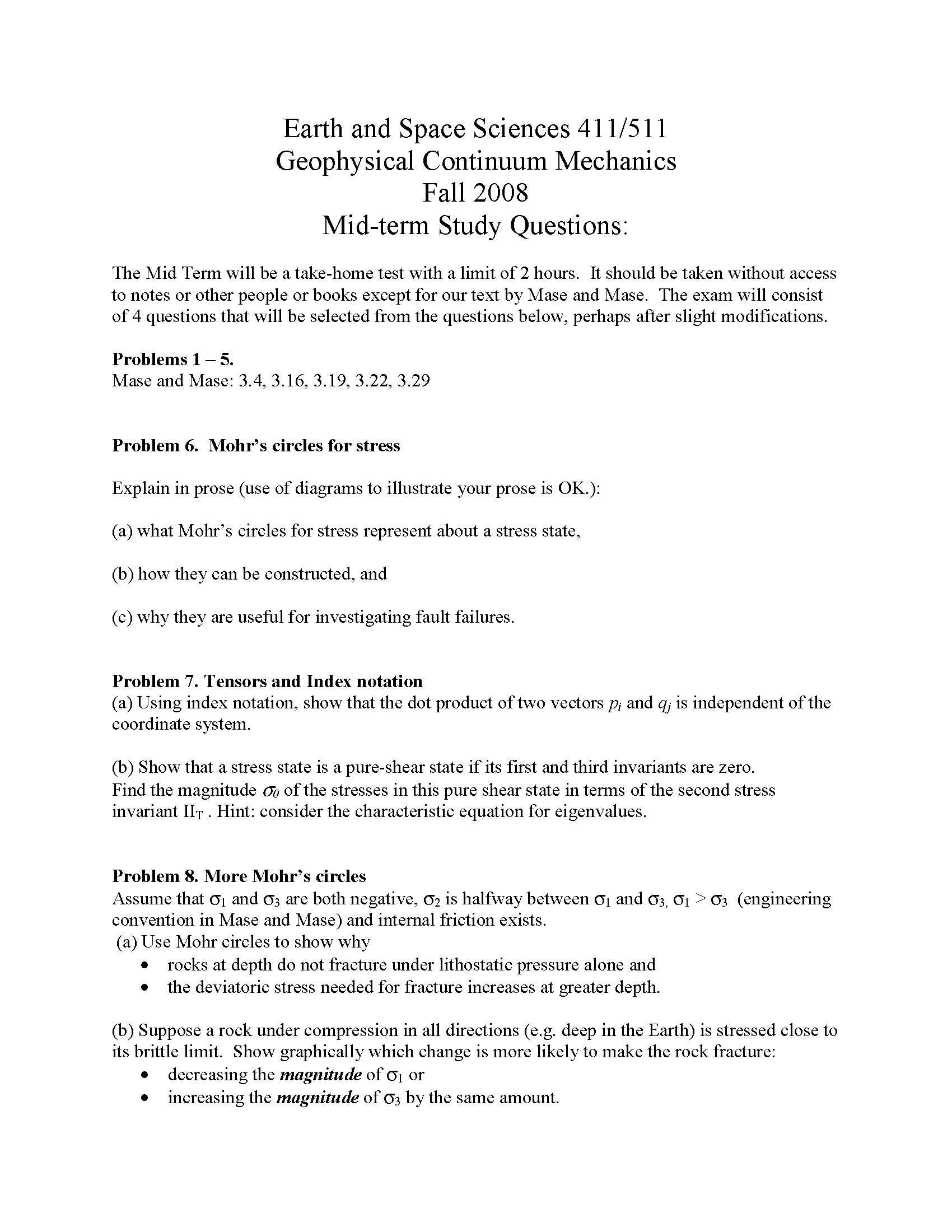 CONTINUUM MECHANICS