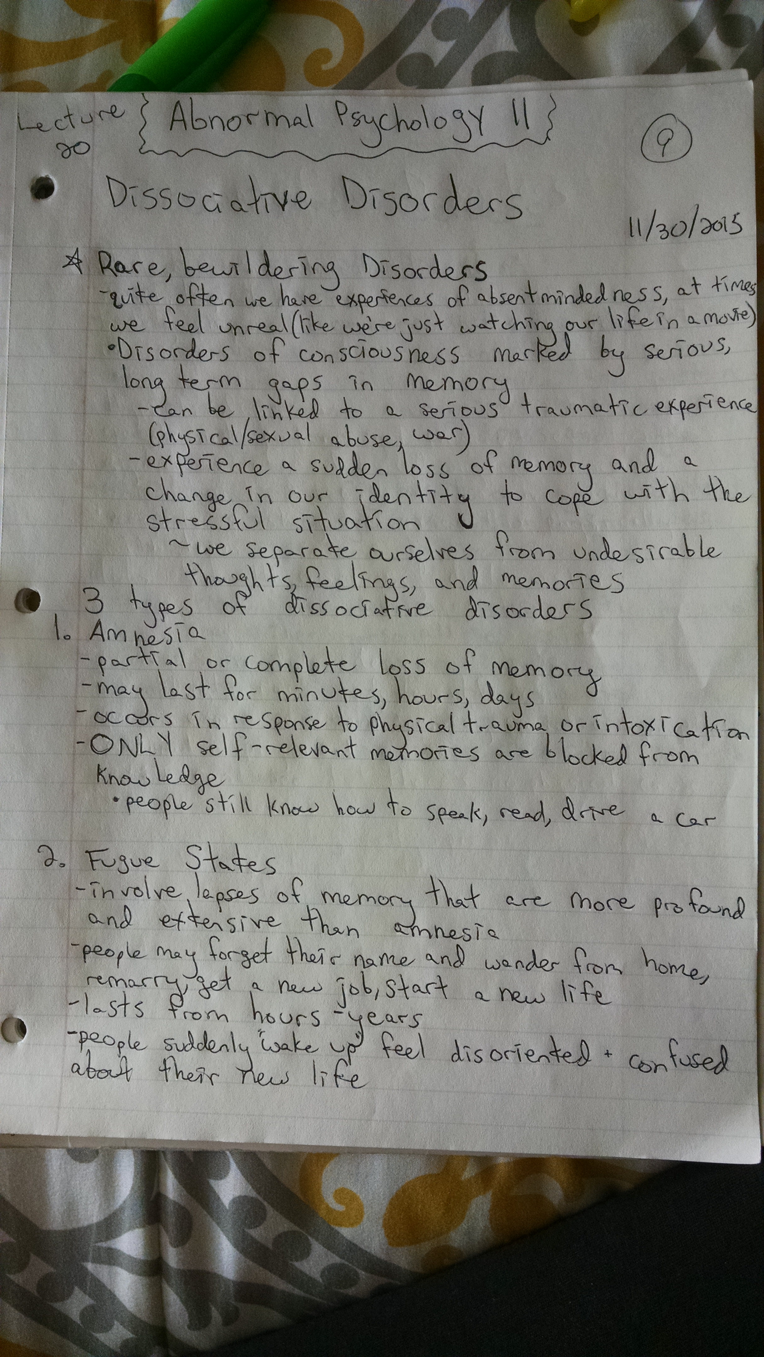 PSY 101 Lectures 20 and 21