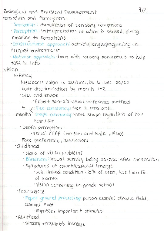 Week 4 Lecture Notes: Sep 21- Sep 25