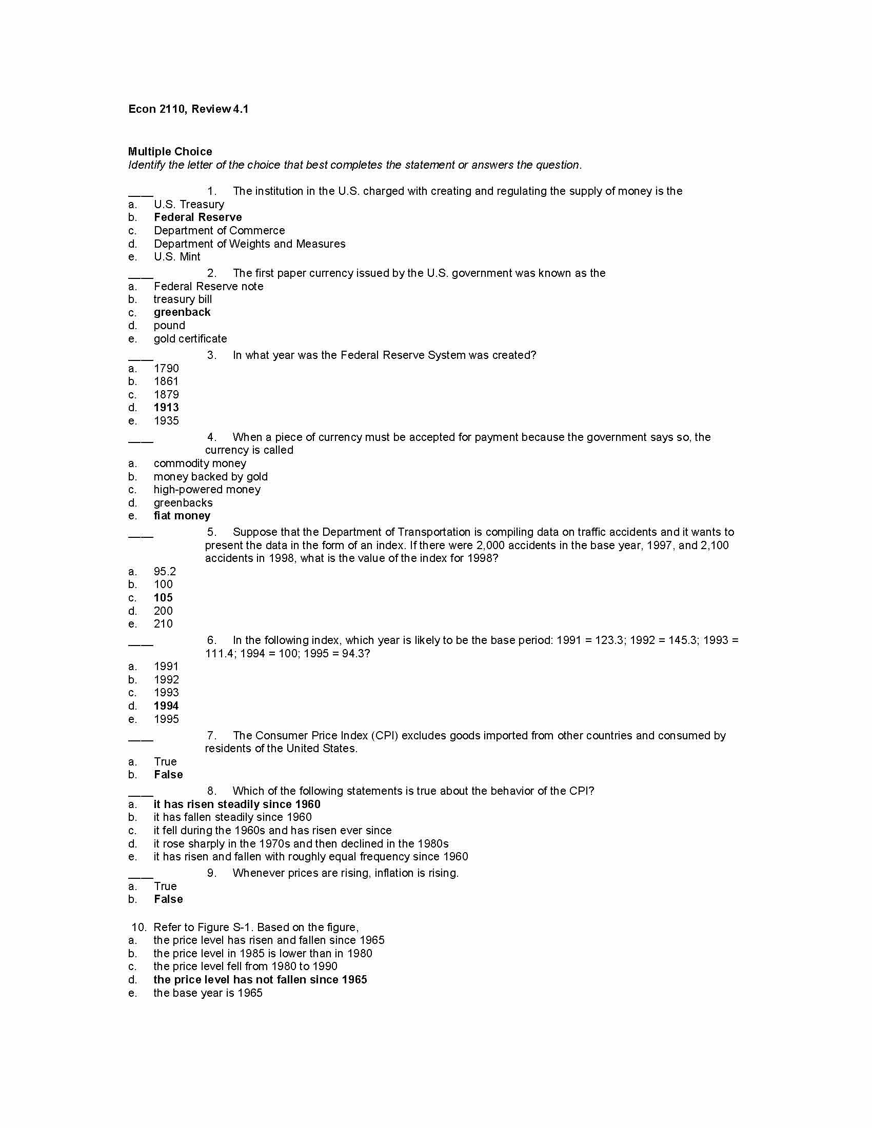 Intro Macroeconomics Honors