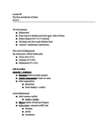 History Europe Lecture 5: The Rise and Spread of Islam